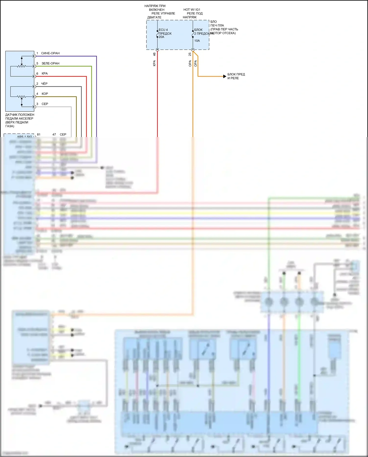 GV80 Genesis I рестайлинг (2023-2024): Электросхема круиз-контроля (1 из 3) 