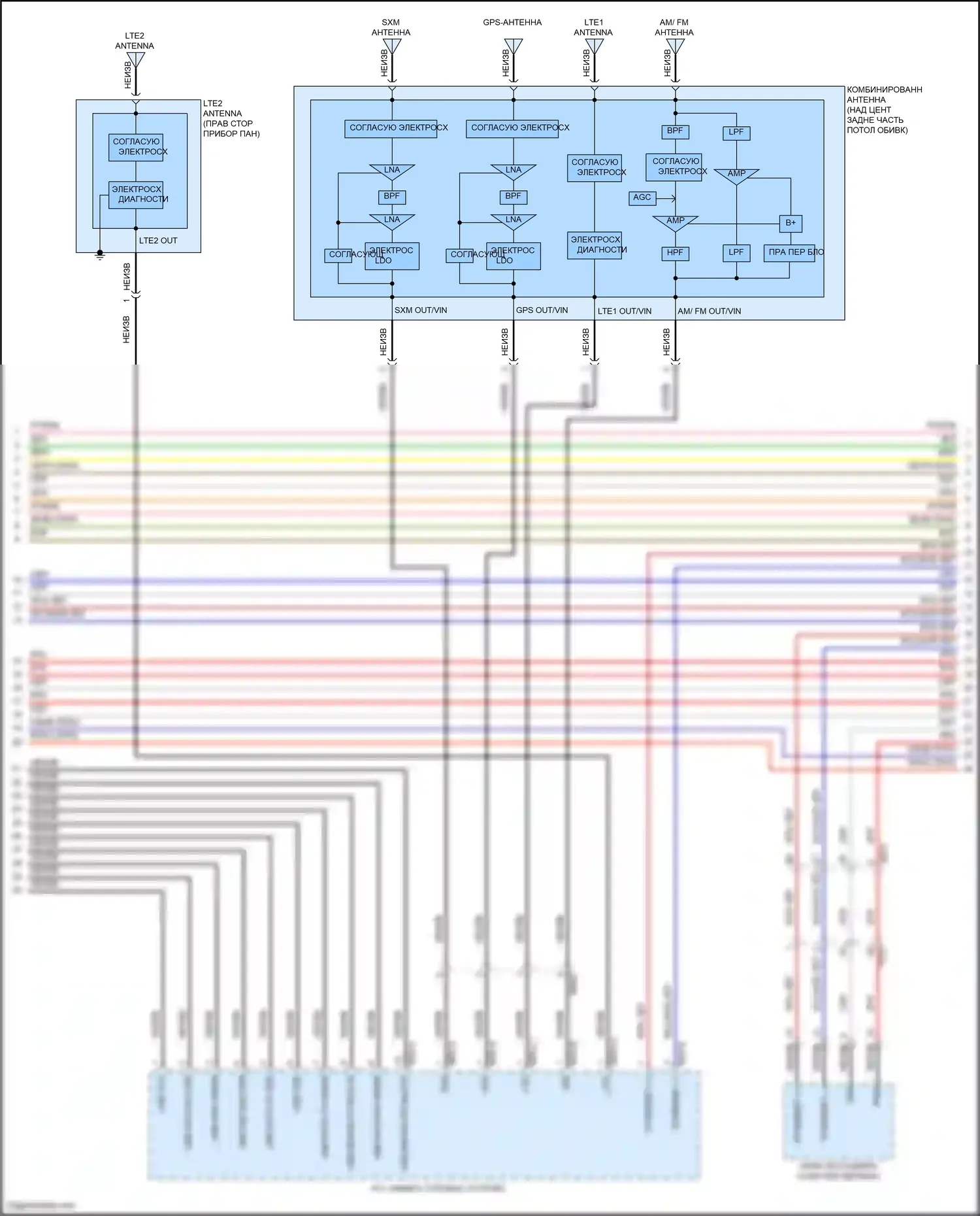 GV80 Genesis I рестайлинг (2023-2024): Электросхема магнитолы, с активным шумом (5 из 9) 