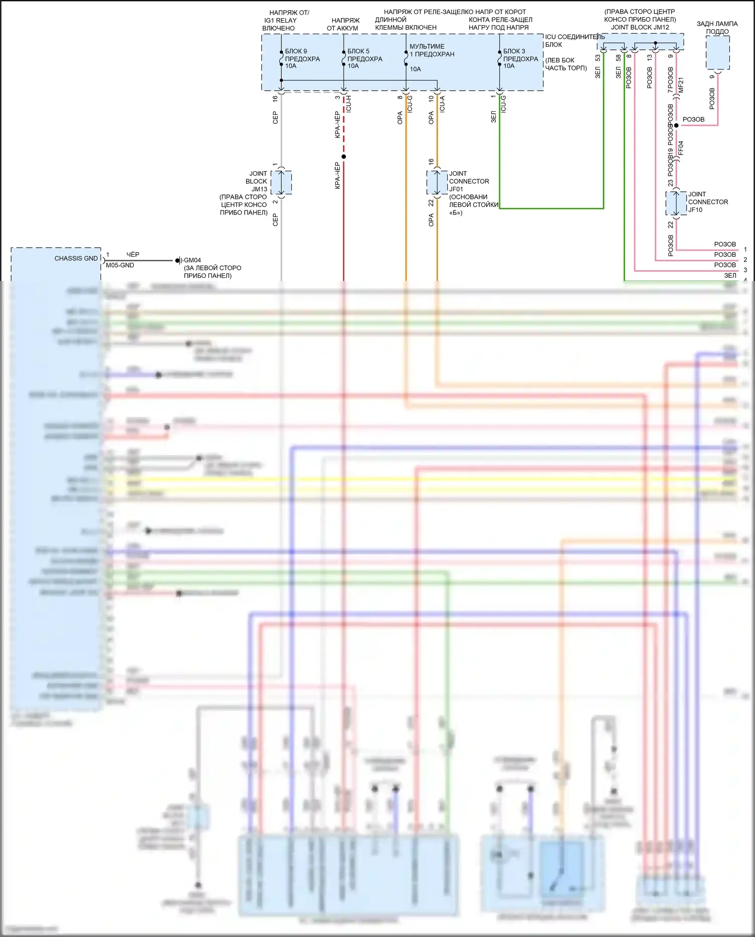 GV80 Genesis I рестайлинг (2023-2024): Электросхема магнитолы, с усилителем премиум-класса (1 из 8) 