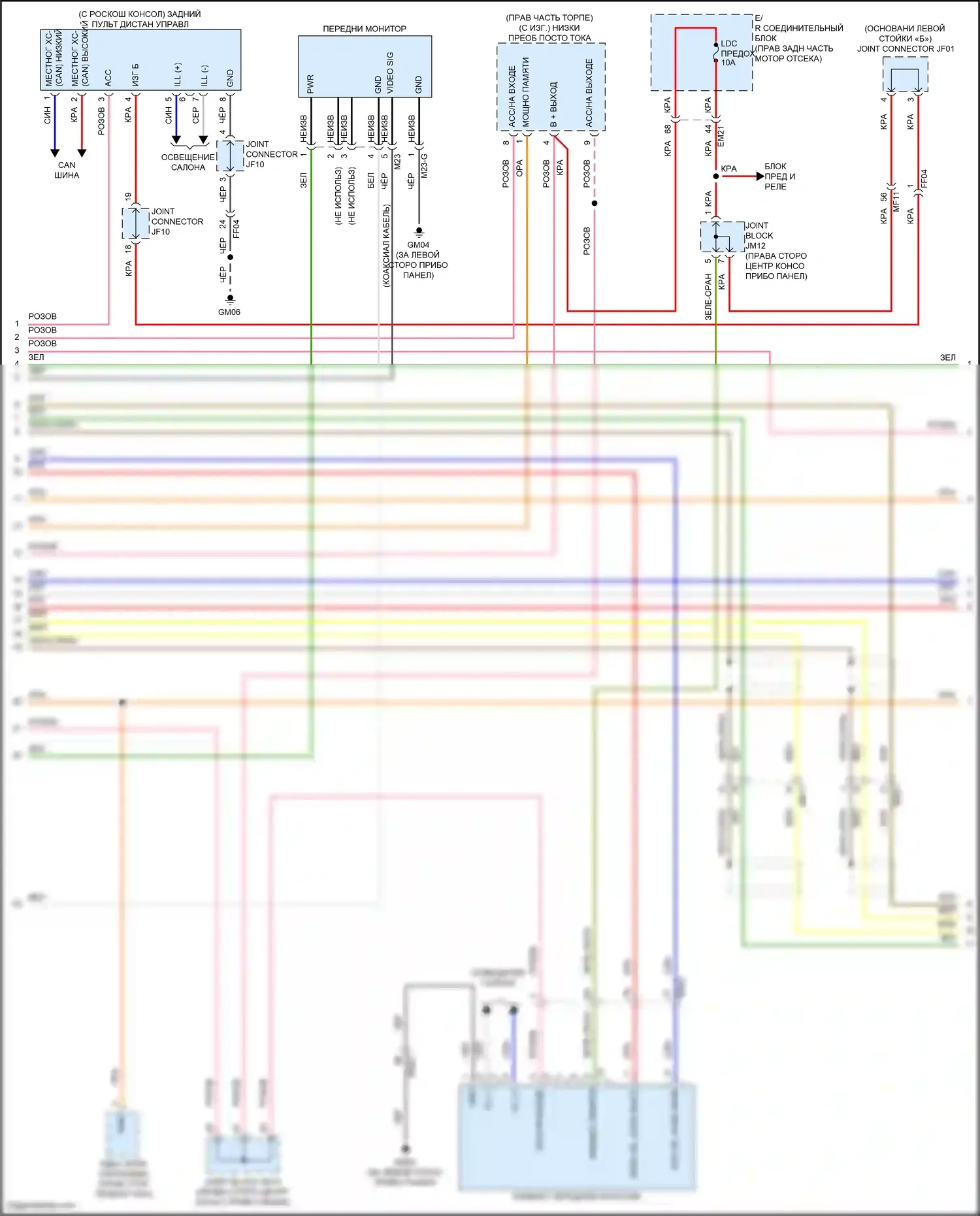 GV80 Genesis I рестайлинг (2023-2024): Электросхема магнитолы, с усилителем премиум-класса (2 из 8) 