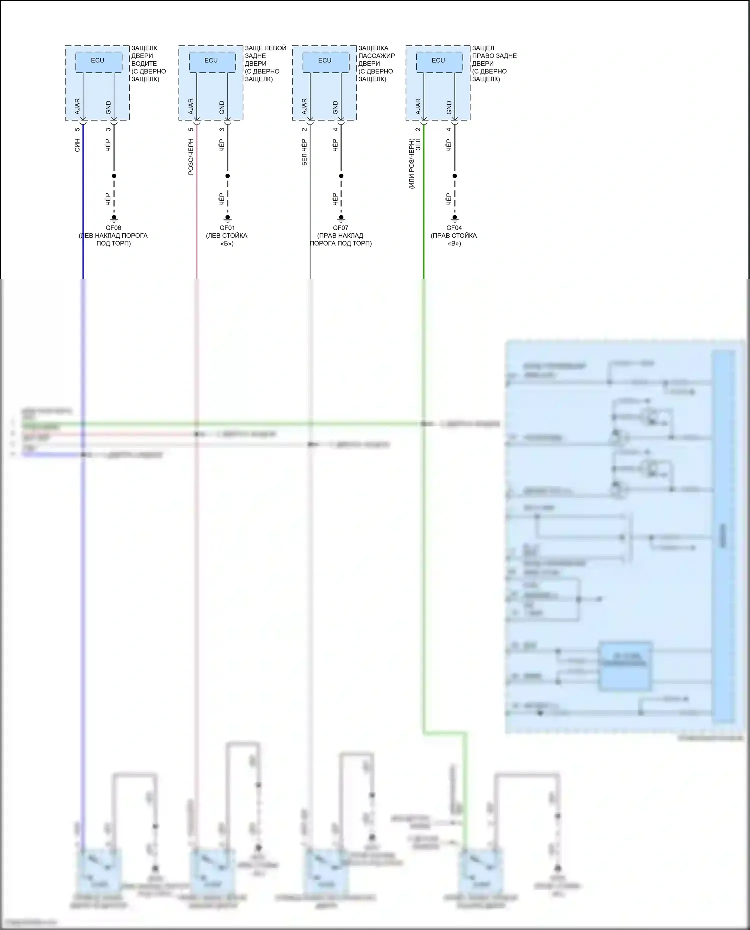 GV80 Genesis I рестайлинг (2023-2024): Электросхема приборной панели, с 12,3-дюймовым 3d tft жк- дисплеем (3 из 3) 