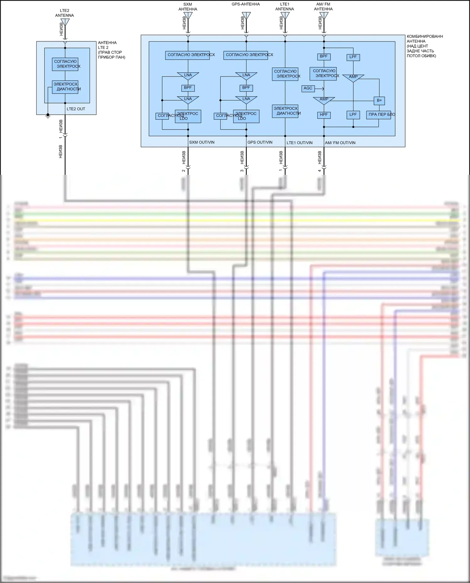 GV80 Genesis I рестайлинг (2023-2024): Электросхема навигации, со стандартным усилителем (5 из 7) 