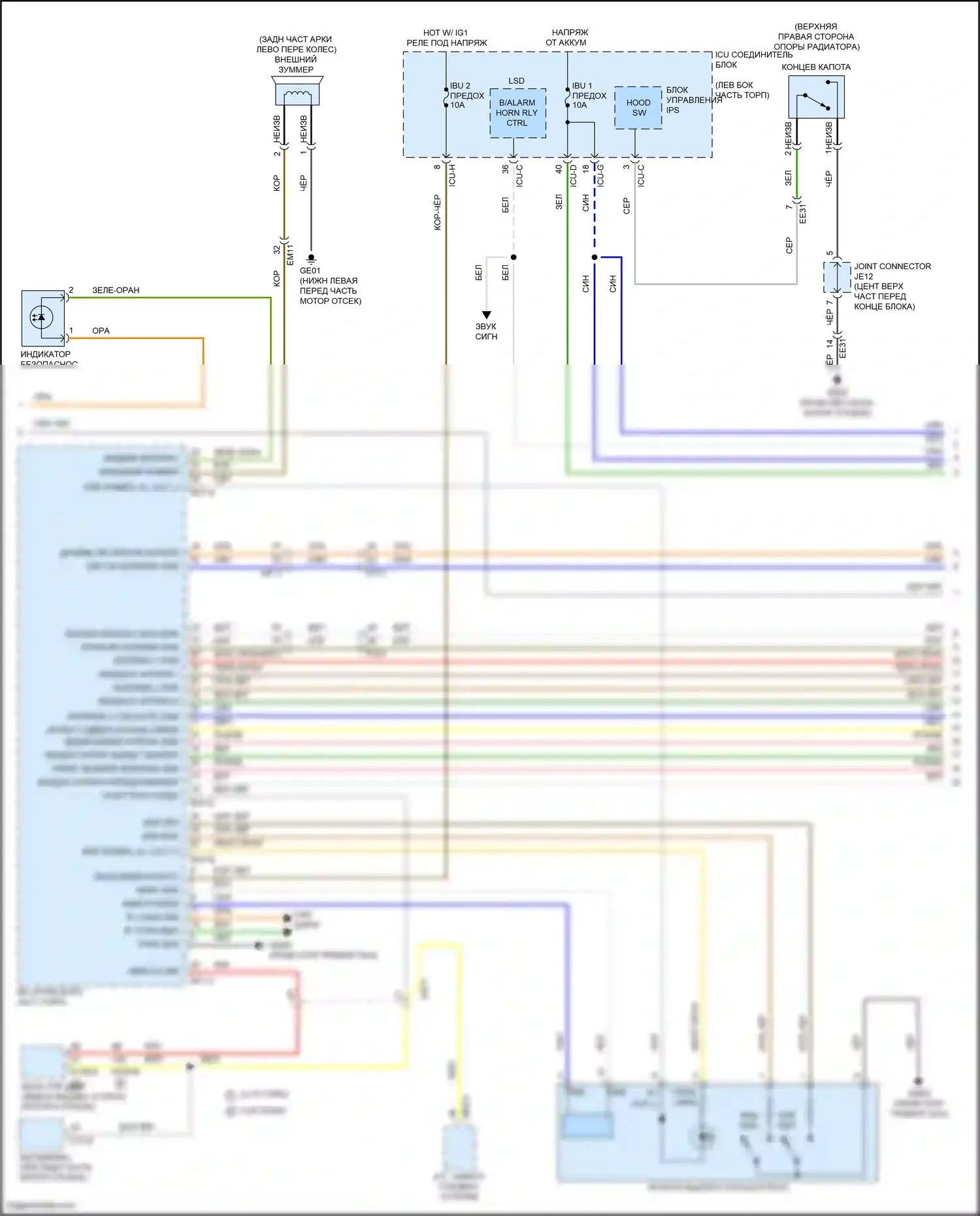 GV80 Genesis I рестайлинг (2023-2024): Электросхема центрального замка, с nfc (6 из 8) 