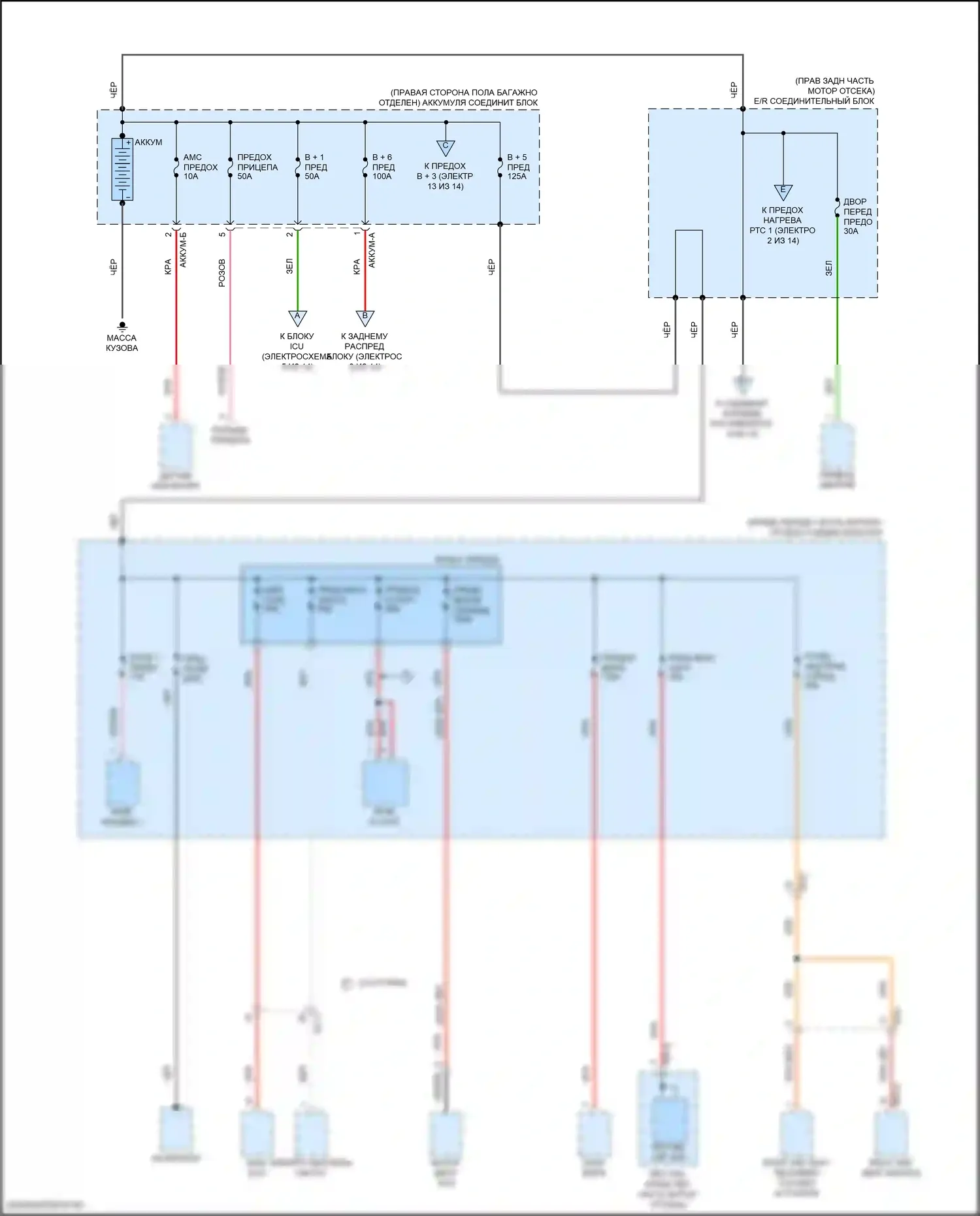 GV80 Genesis I (2020-2023): Электросхема блока предохранителей реле (1 из 14) 
