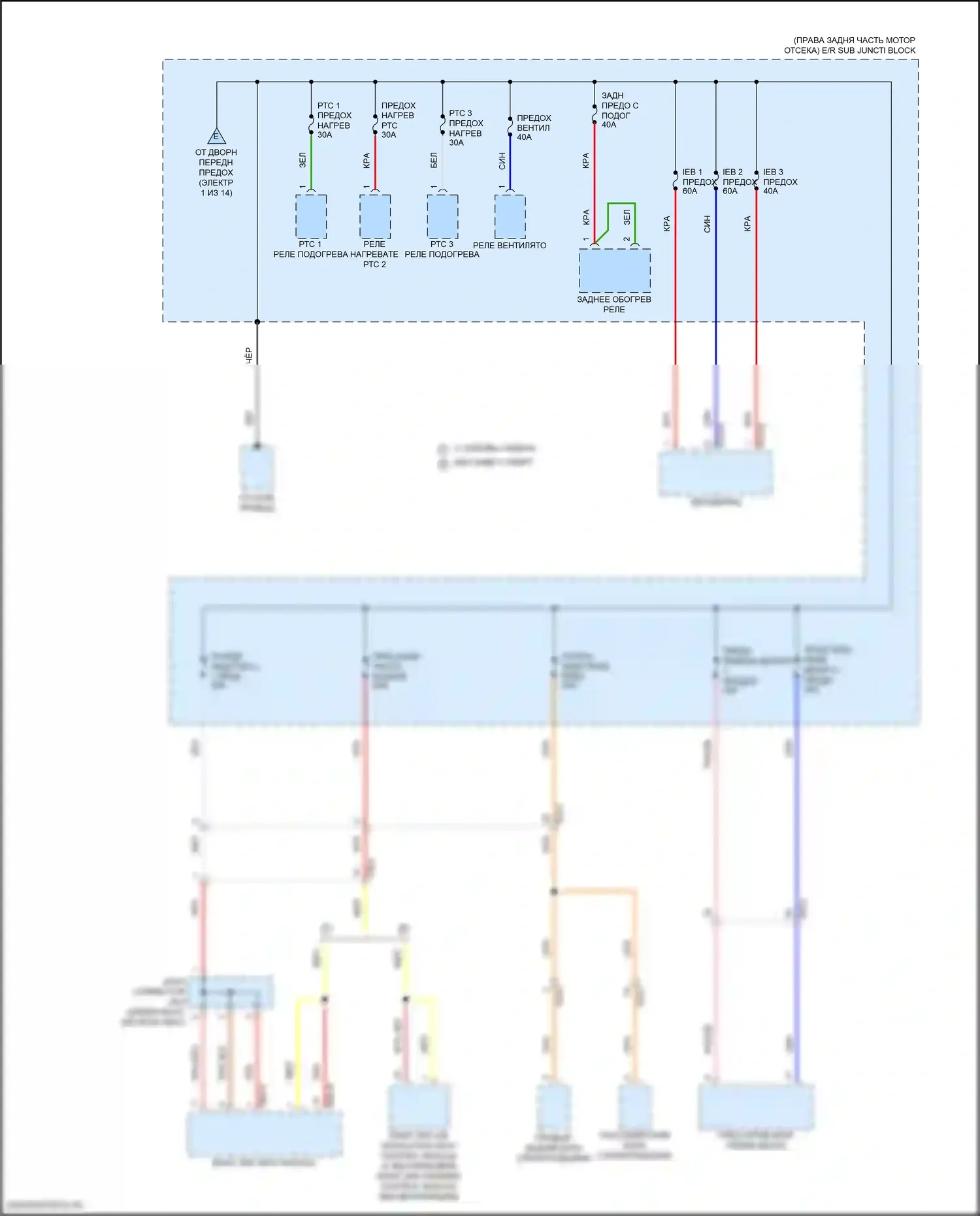 GV80 Genesis I (2020-2023): Электросхема блока предохранителей реле (2 из 14) 