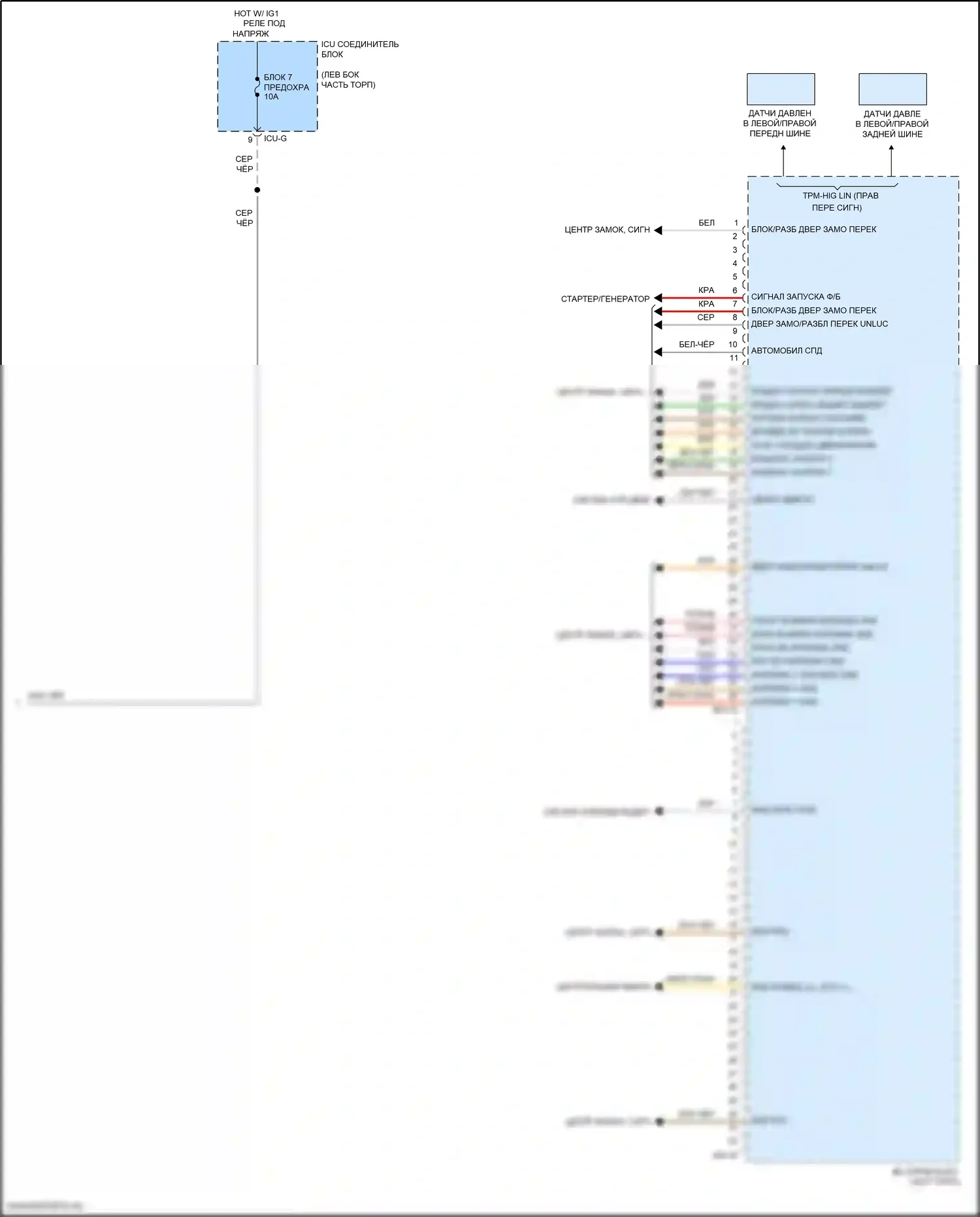 GV80 Genesis I (2020-2023): Электросхема блока встроенного управления (2 из 2) 