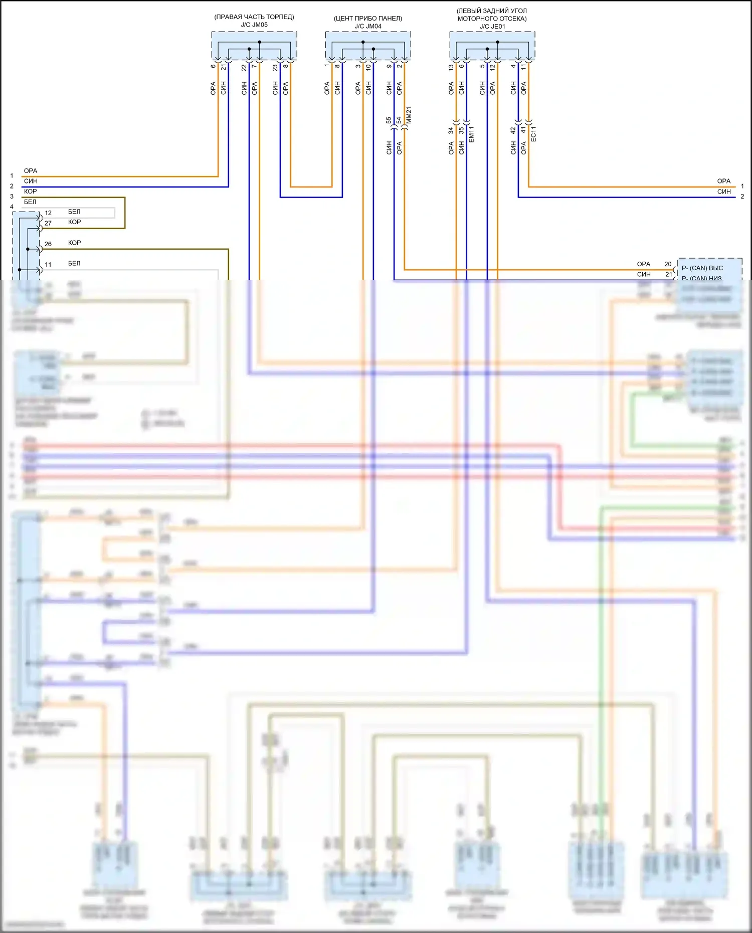 GV80 Genesis I (2020-2023): Can шина электросхема (3 из 9) 