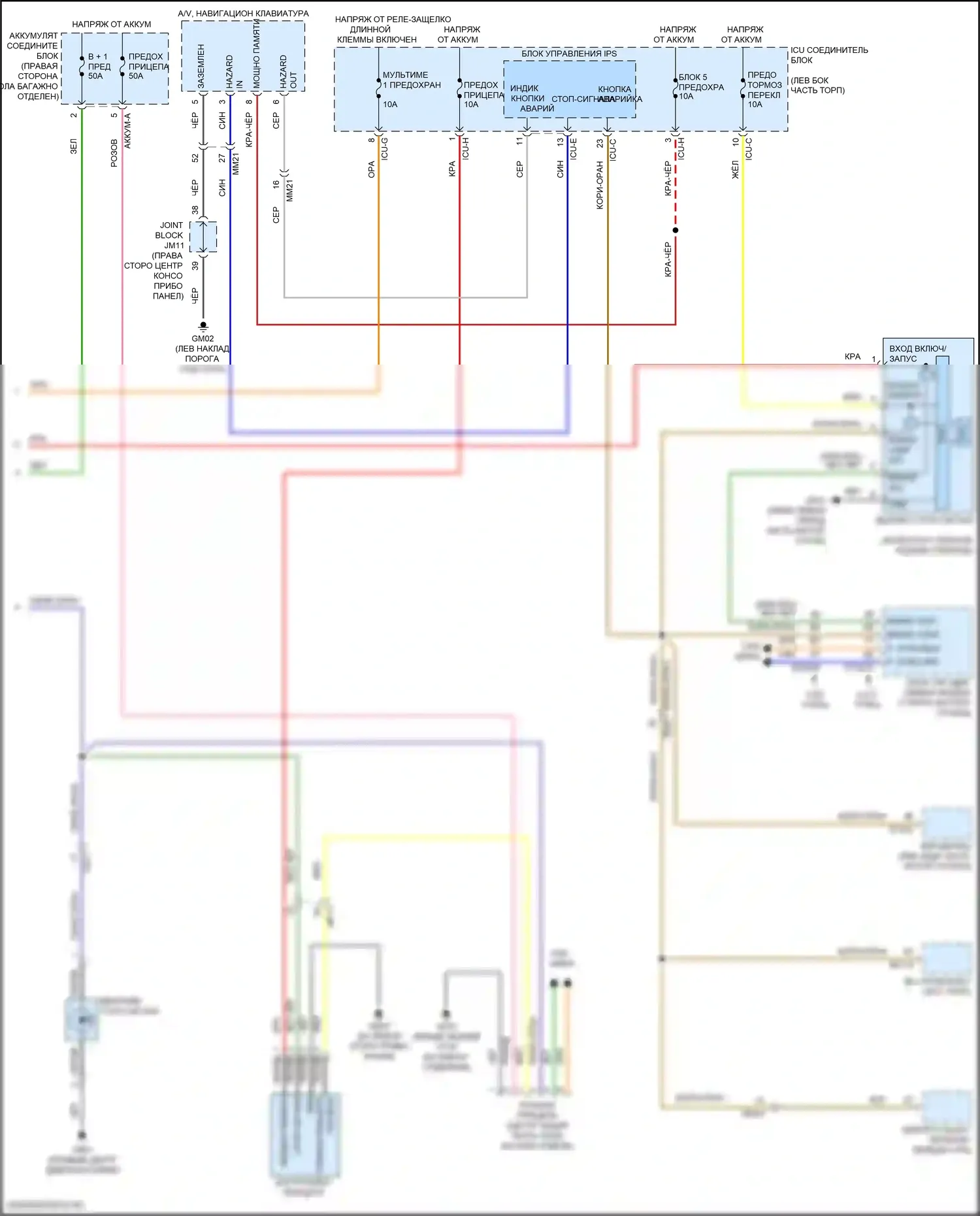 GV80 Genesis I (2020-2023): Электросхема фар и фонарей (4 из 4) 