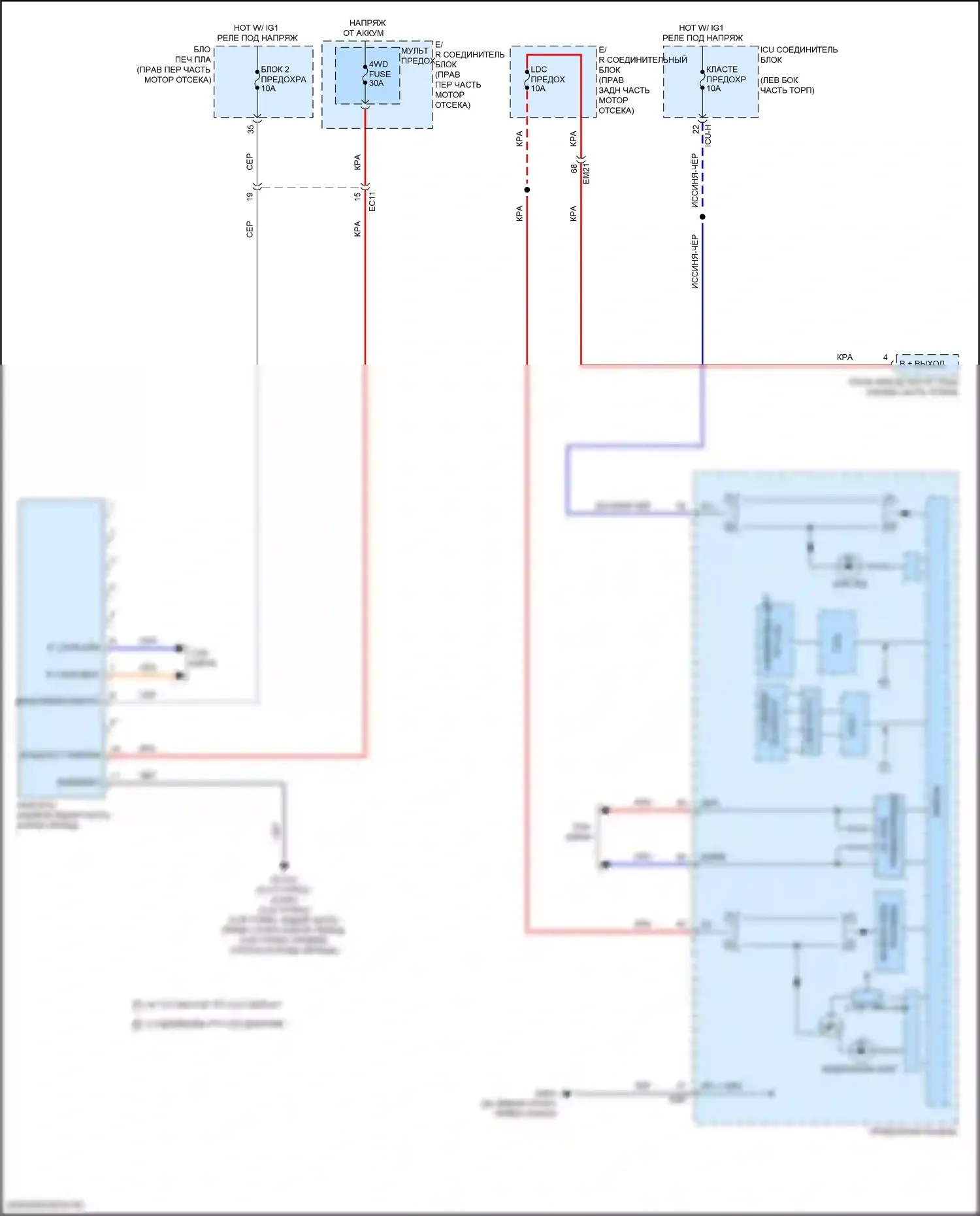 GV80 Genesis I (2020-2023): Электросхема 4wd 