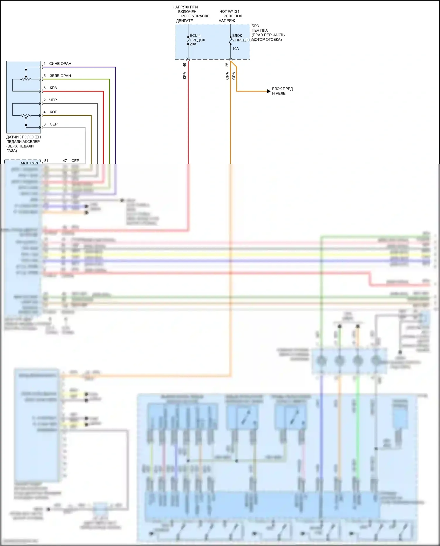 GV80 Genesis I (2020-2023): Электросхема круиз-контроля (1 из 3) 