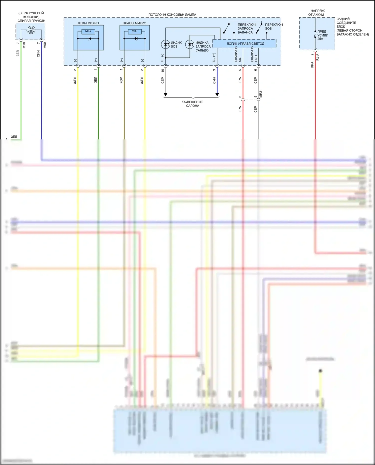 GV80 Genesis I (2020-2023): Электросхема магнитолы, с активным шумом (3 из 9) 