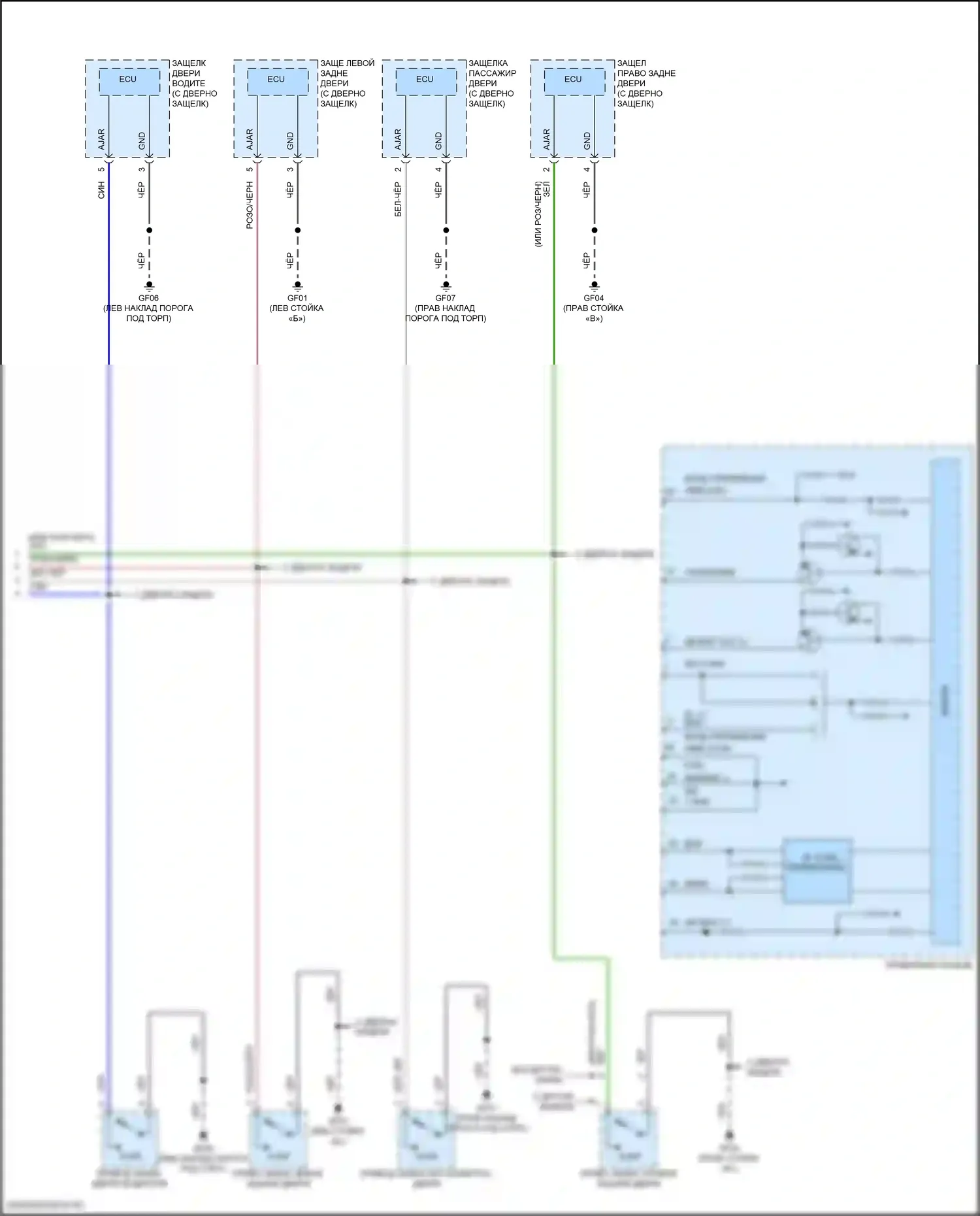 GV80 Genesis I (2020-2023): Электросхема приборной панели, с 12,3-дюймовым 3d tft жк- дисплеем (3 из 3) 