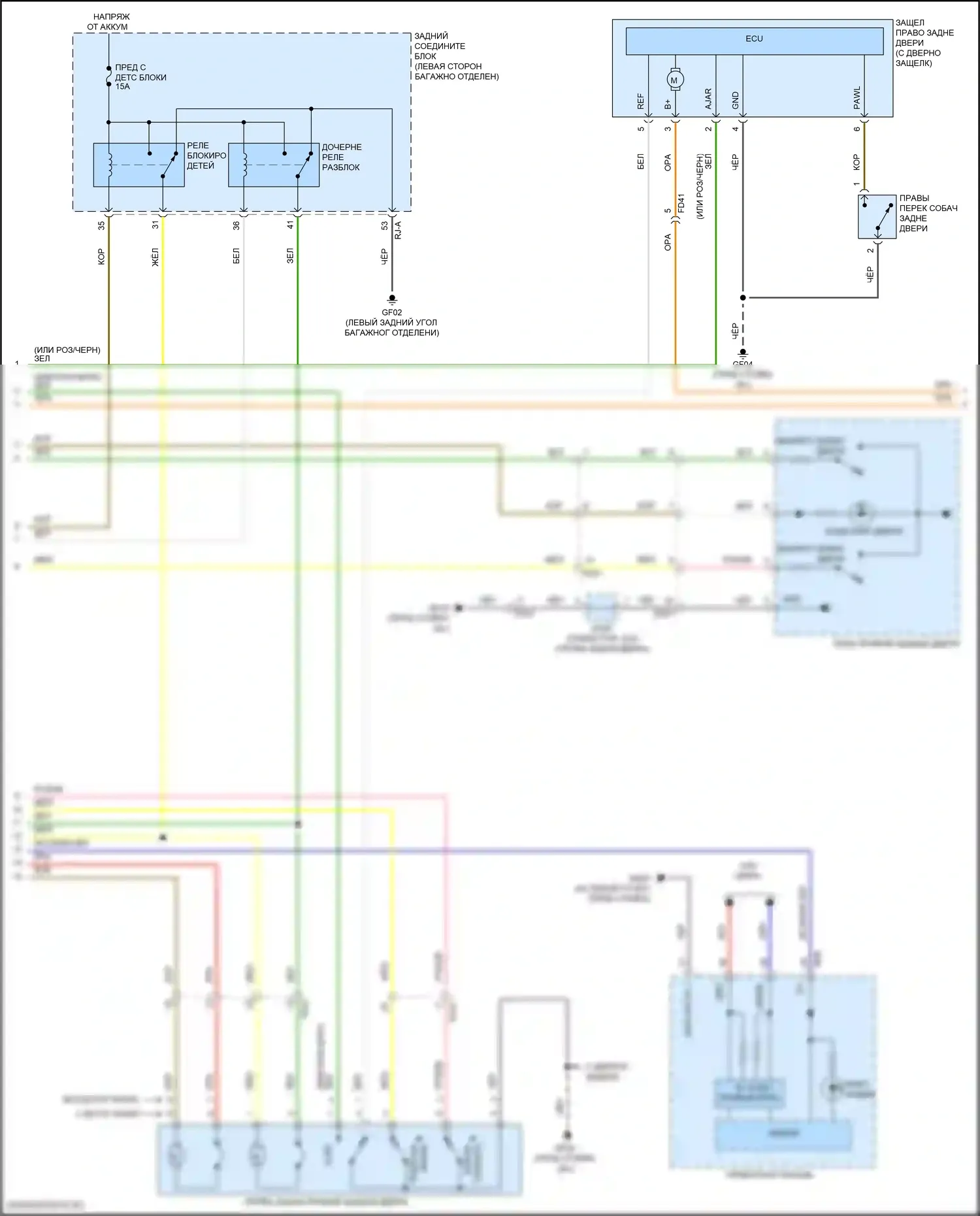 GV80 Genesis I (2020-2023): Сигнализации электросхема, без nfc (5 из 7) 
