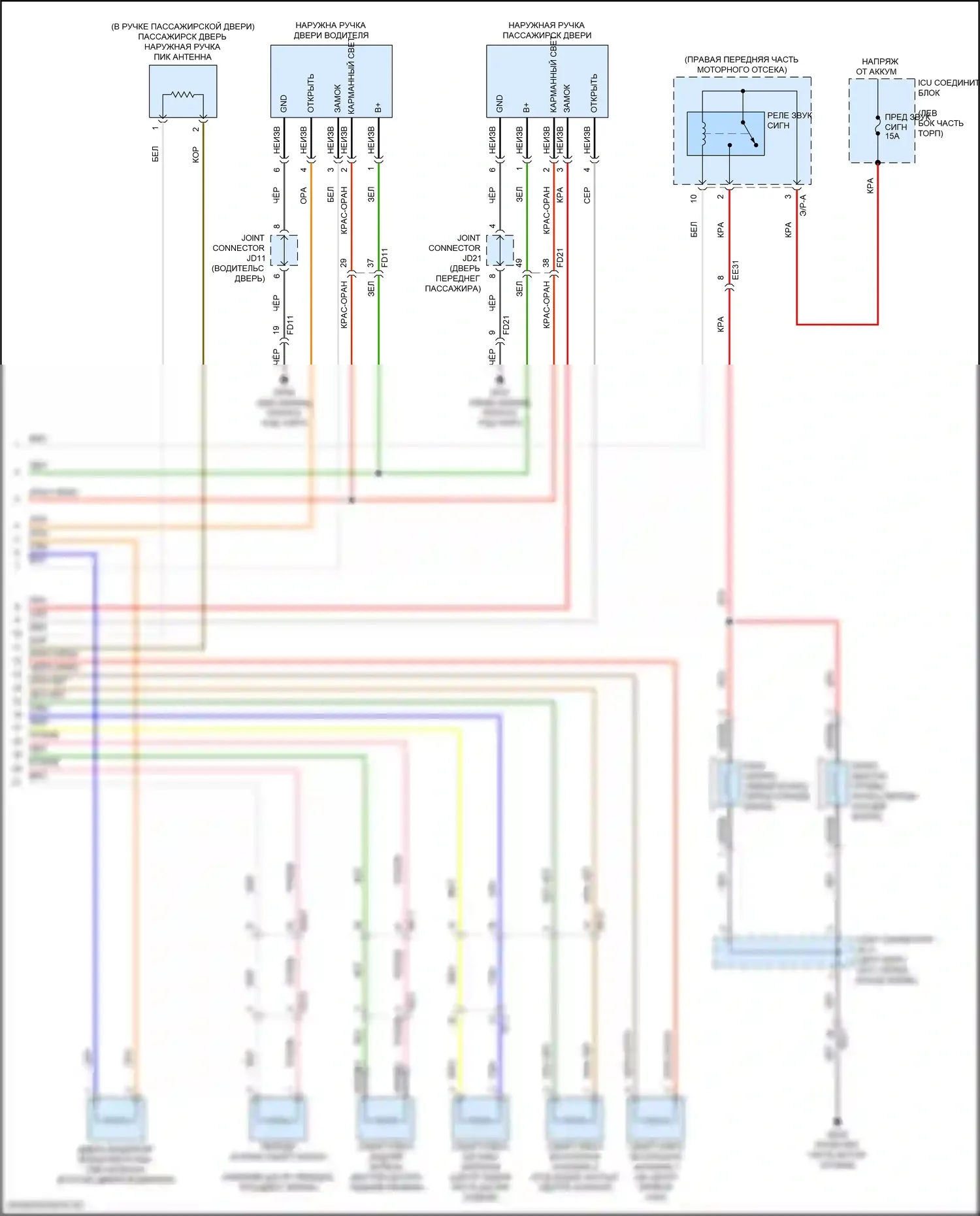 GV80 Genesis I (2020-2023): Сигнализации электросхема, без nfc (7 из 7) 