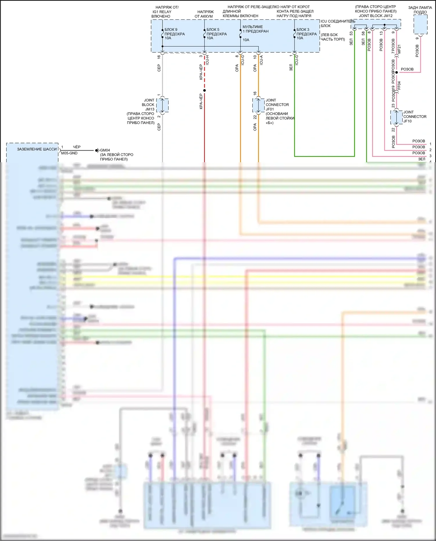 GV80 Genesis I (2020-2023): Электросхема навигации, со стандартным усилителем (1 из 7) 