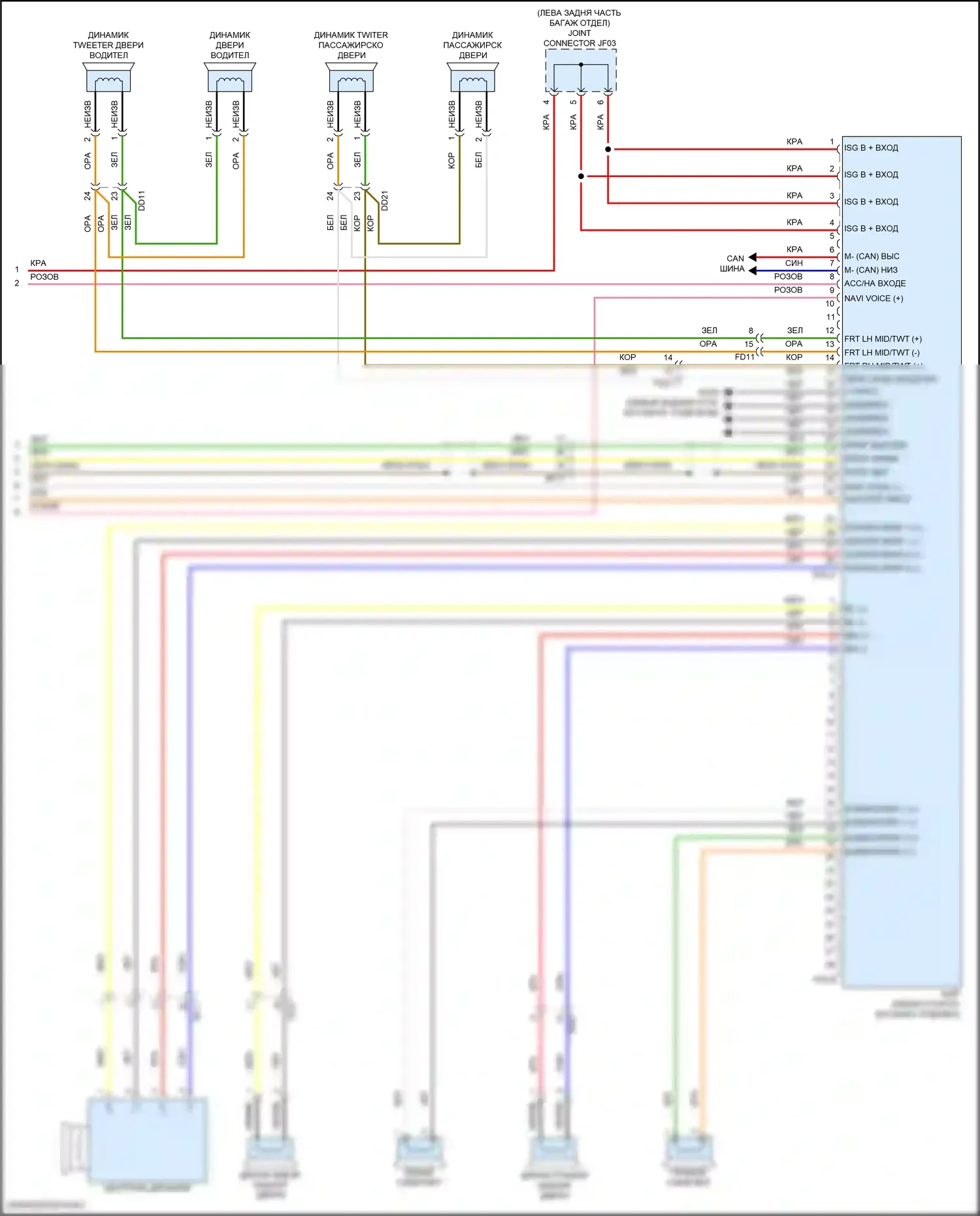 GV80 Genesis I (2020-2023): Электросхема навигации, со стандартным усилителем (7 из 7) 