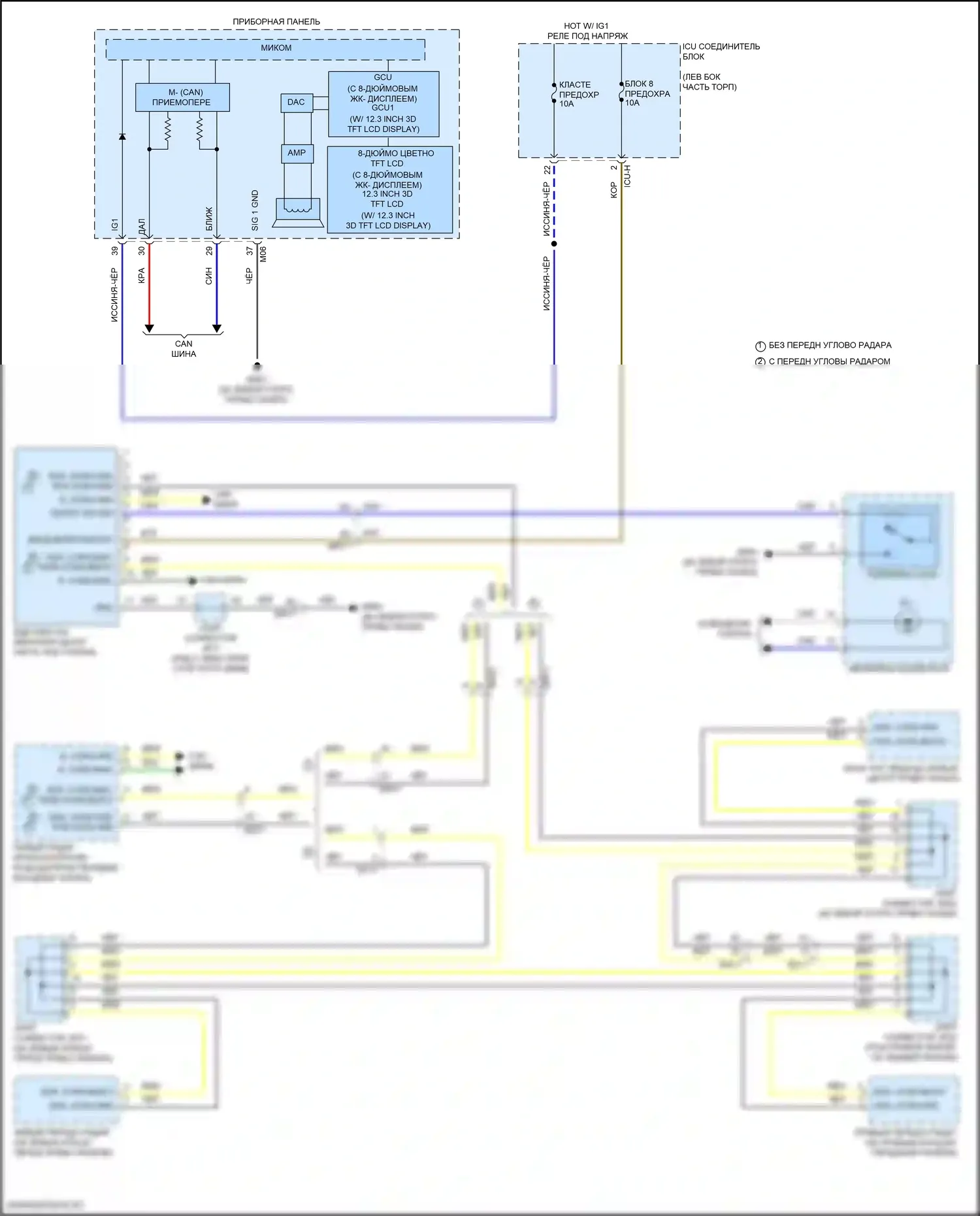 GV80 Genesis I (2020-2023): Электросхема помощи в удержании полосы движения 