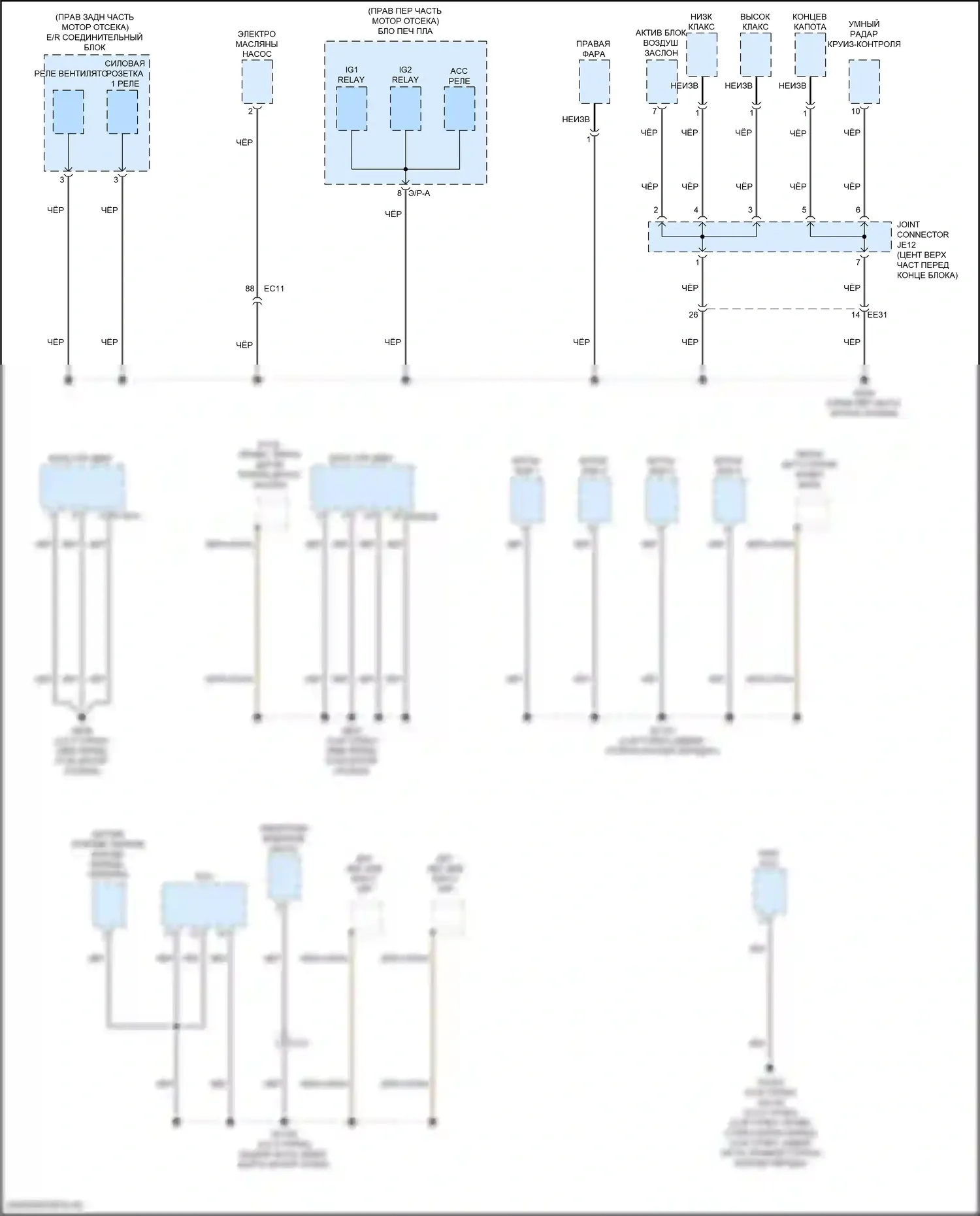 GV80 Genesis I (2020-2023): Электросхема разводки массы (3 из 8) 