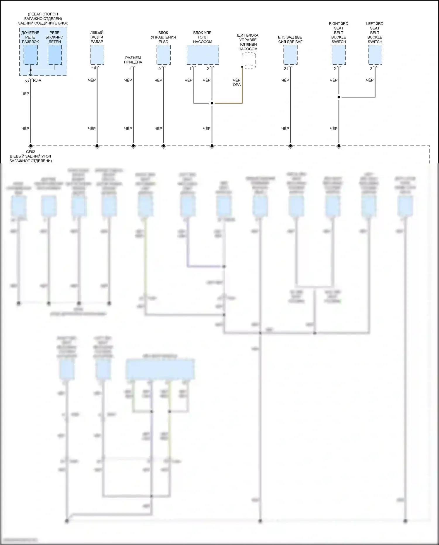 GV80 Genesis I (2020-2023): Электросхема разводки массы (7 из 8) 
