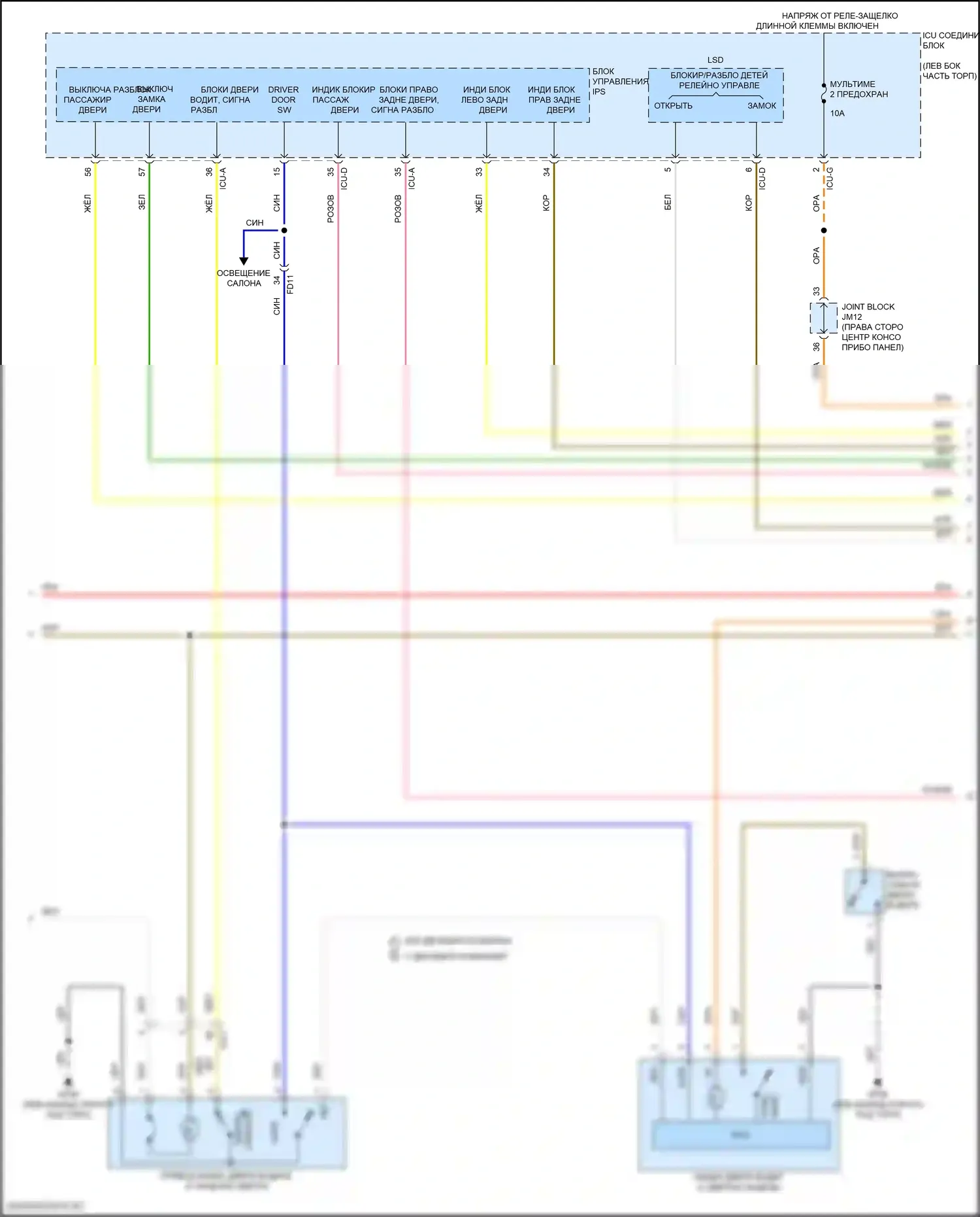 GV80 Genesis I (2020-2023): Электросхема центрального замка, без nfc (2 из 7) 