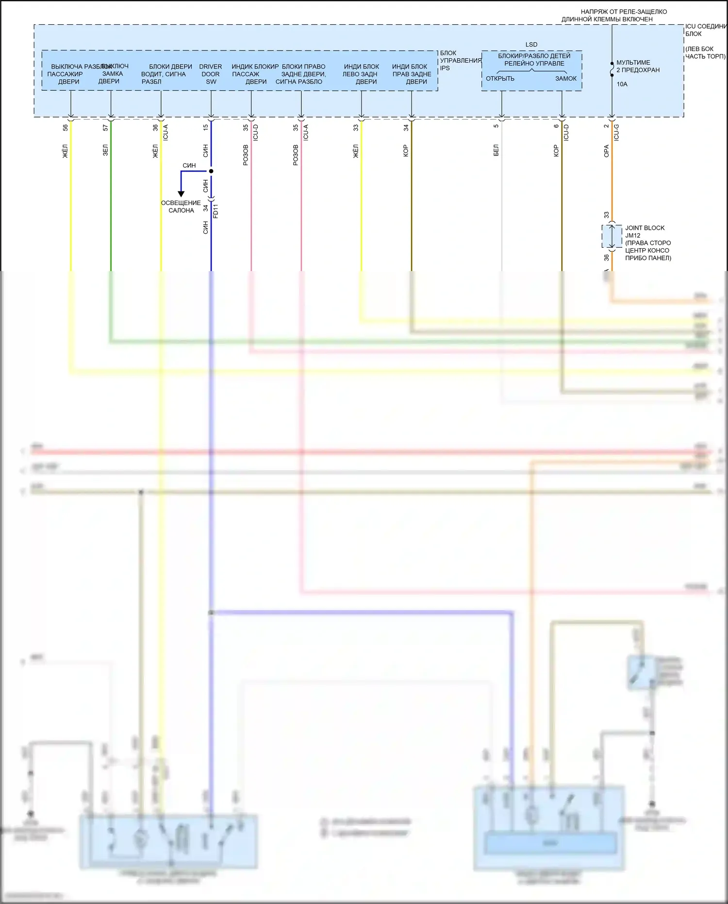 GV80 Genesis I (2020-2023): Электросхема центрального замка, с nfc (2 из 8) 