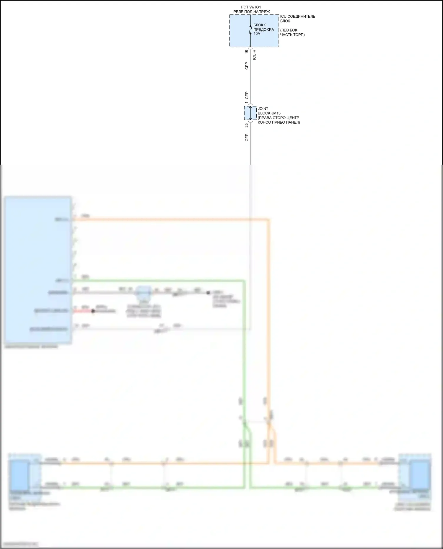GV80 Genesis I (2020-2023): Электросхема электрохромного зеркала 