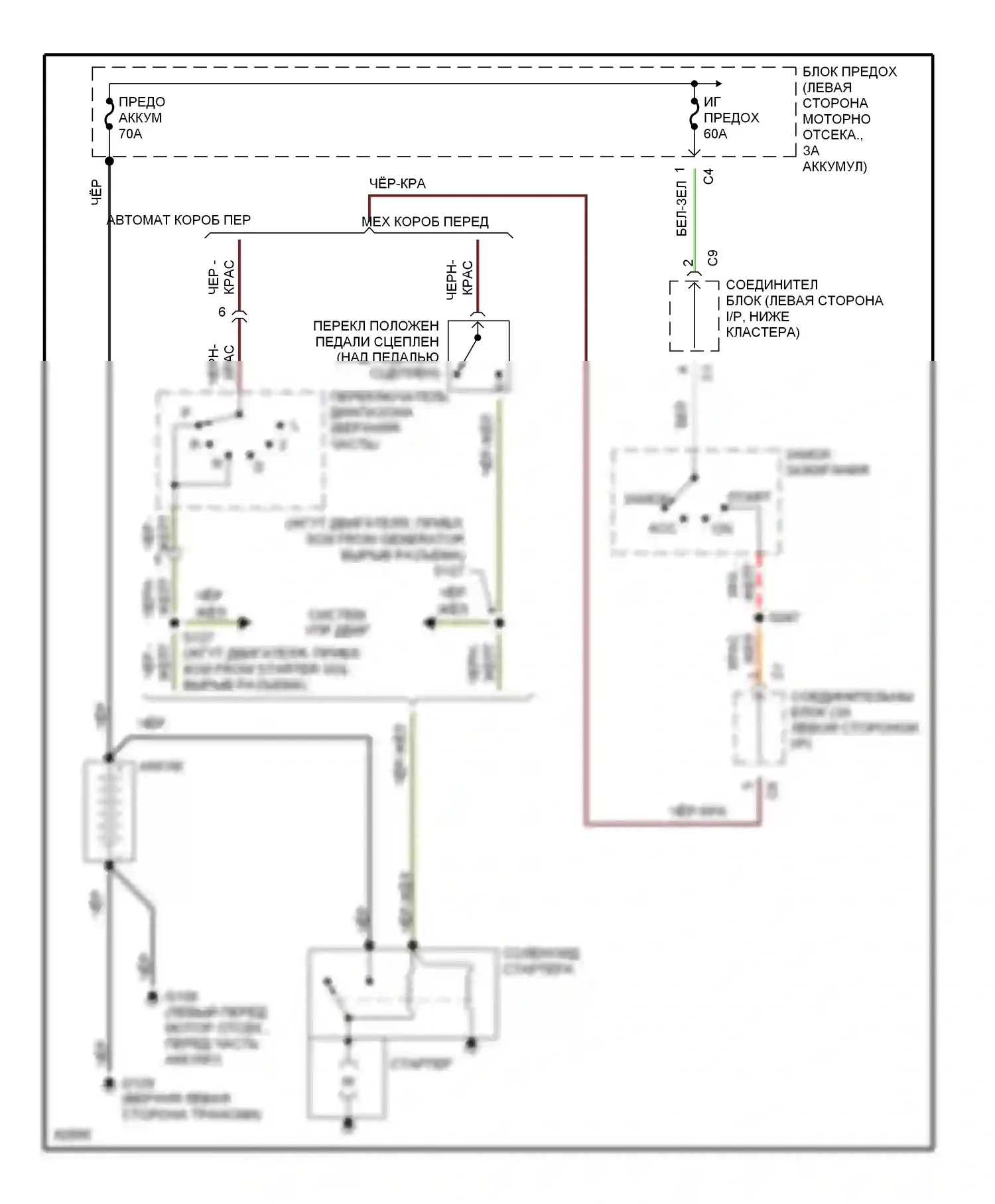 Metro Geo I (1989-1997): Электросхема стартера 