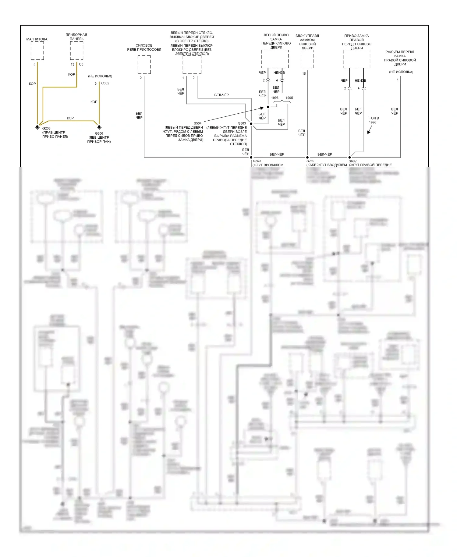 Prizm Geo II (1992-1997): Электросхема точек подключения масс (4 из 4) 