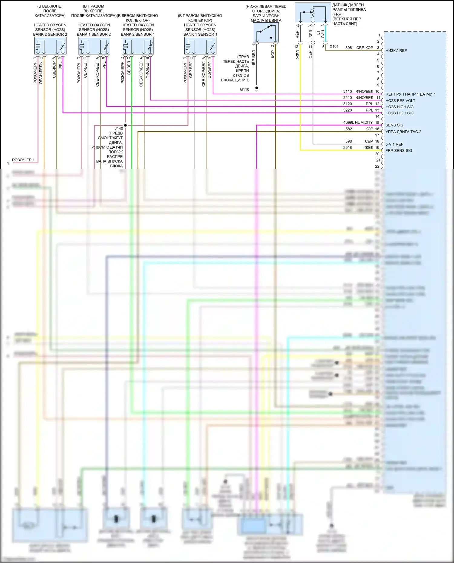 Acadia GMC I рестайлинг (2013-2016): Электросхема двигателя 3.6l vin d (5 из 5) 