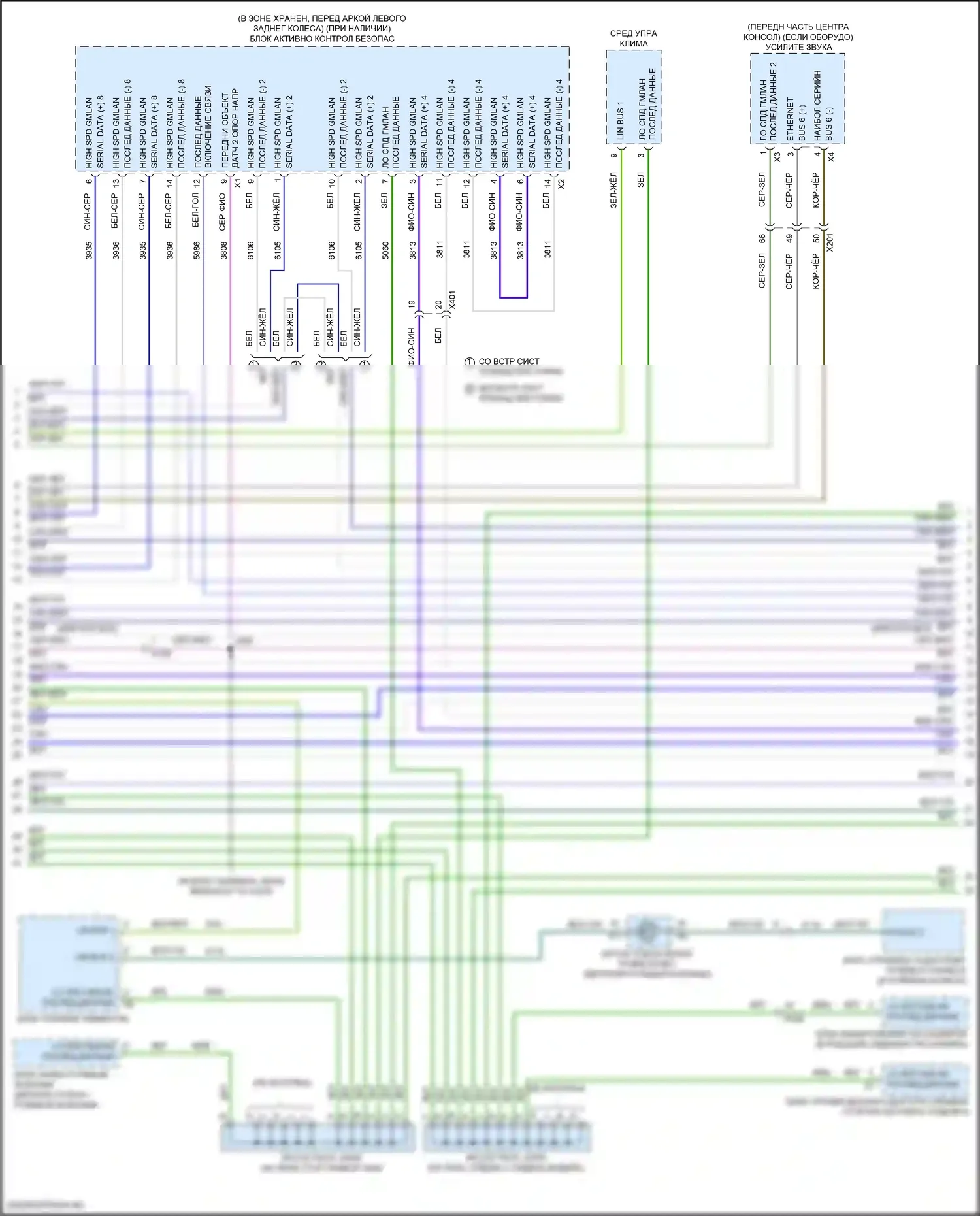 Acadia GMC II рестайлинг (2019-2024): Can шина электросхема (4 из 8) 