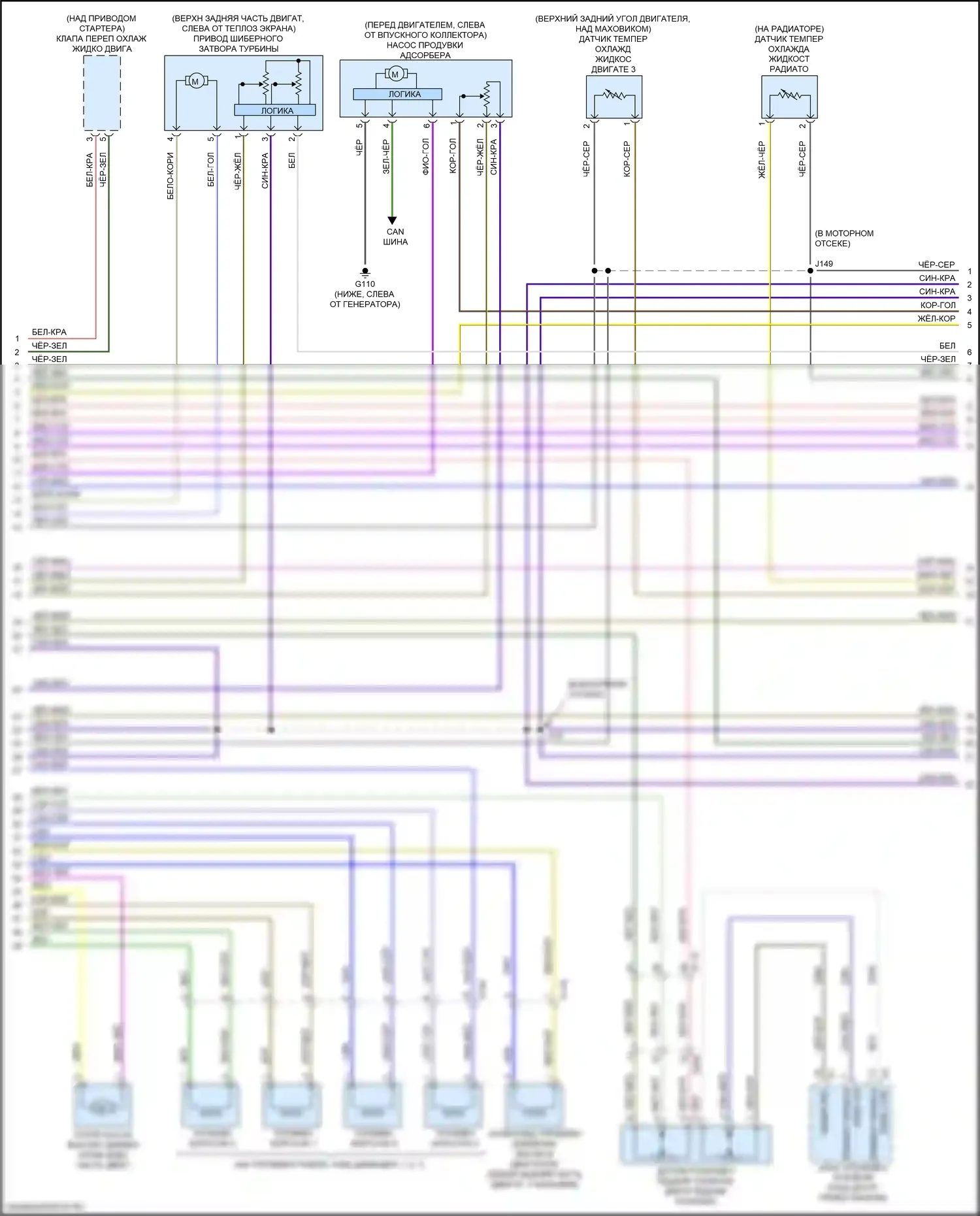 Acadia GMC II рестайлинг (2019-2024): Электросхема двигателя 2.0l vin 4 (7 из 8) 