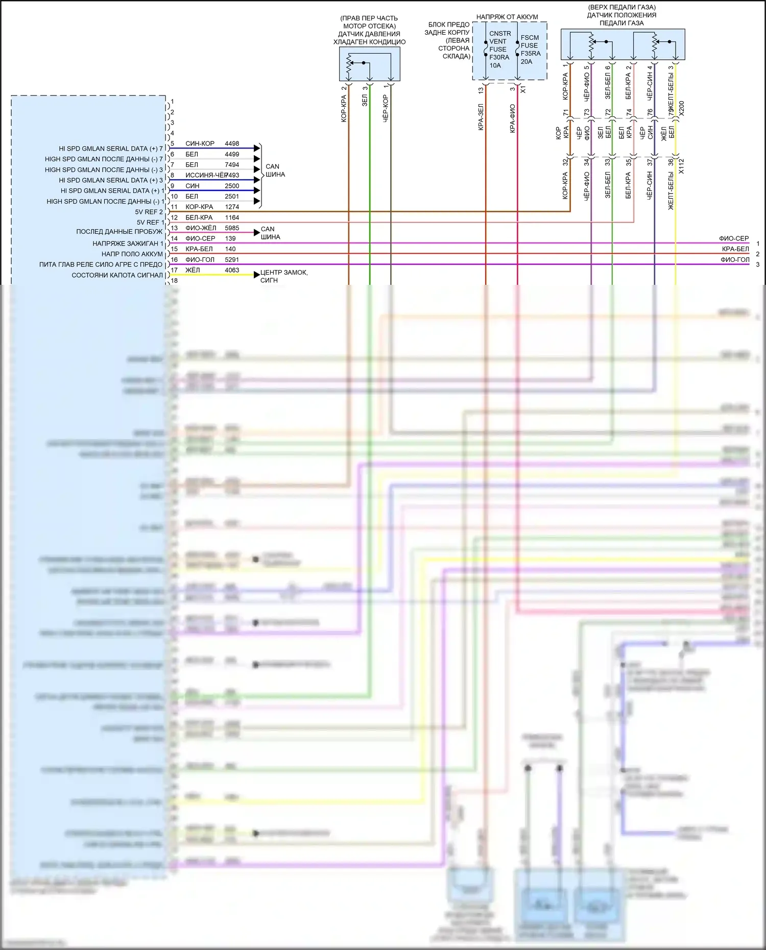 Acadia GMC II рестайлинг (2019-2024): Электросхема двигателя 2.5l vin a (1 из 8) 
