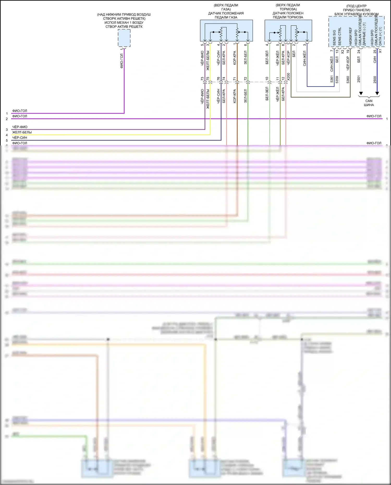 Acadia GMC II рестайлинг (2019-2024): Электросхема двигателя 3.6l vin s (2 из 9) 