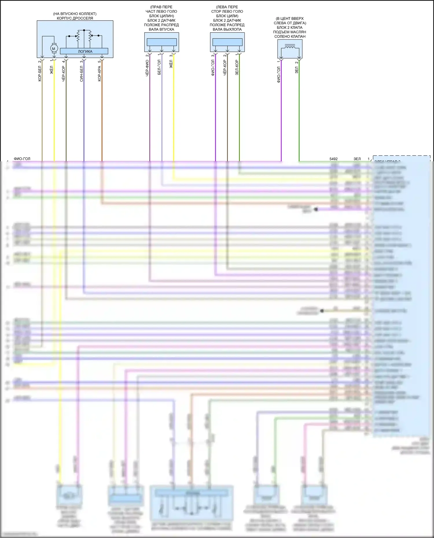 Acadia GMC II рестайлинг (2019-2024): Электросхема двигателя 3.6l vin s (9 из 9) 