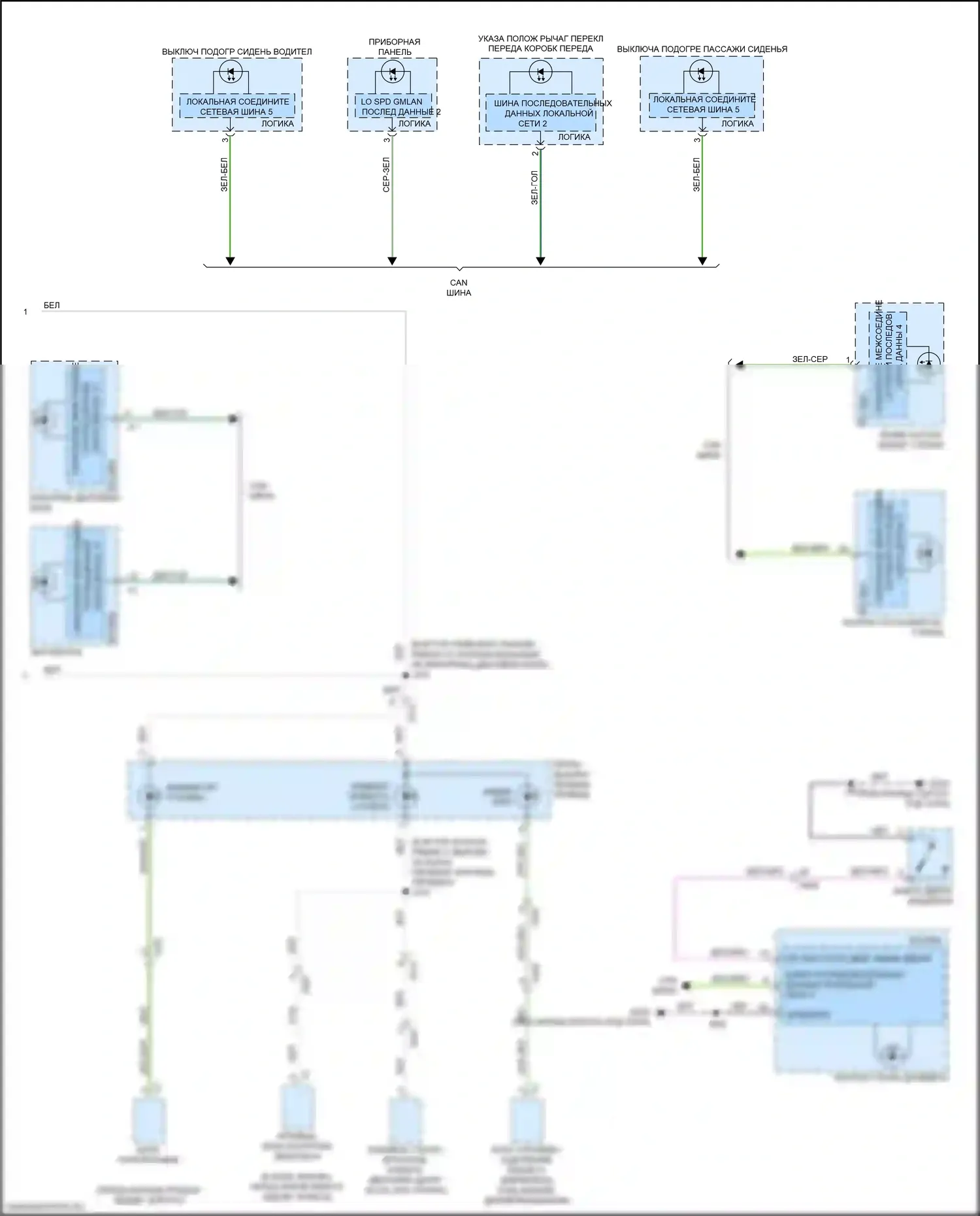 Acadia GMC II рестайлинг (2019-2024): Электросхема подсветки приборной панели (3 из 3) 