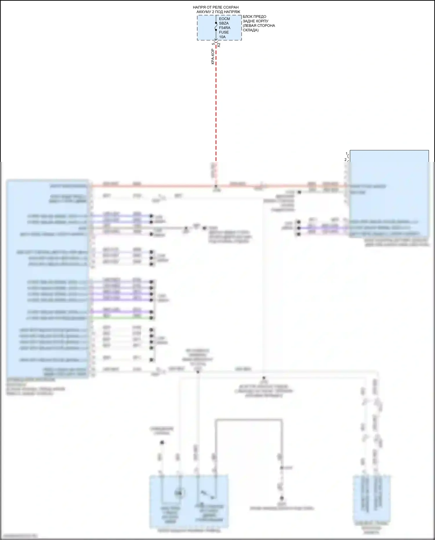 Acadia GMC II рестайлинг (2019-2024): Электросхема предупреждения столкновений 