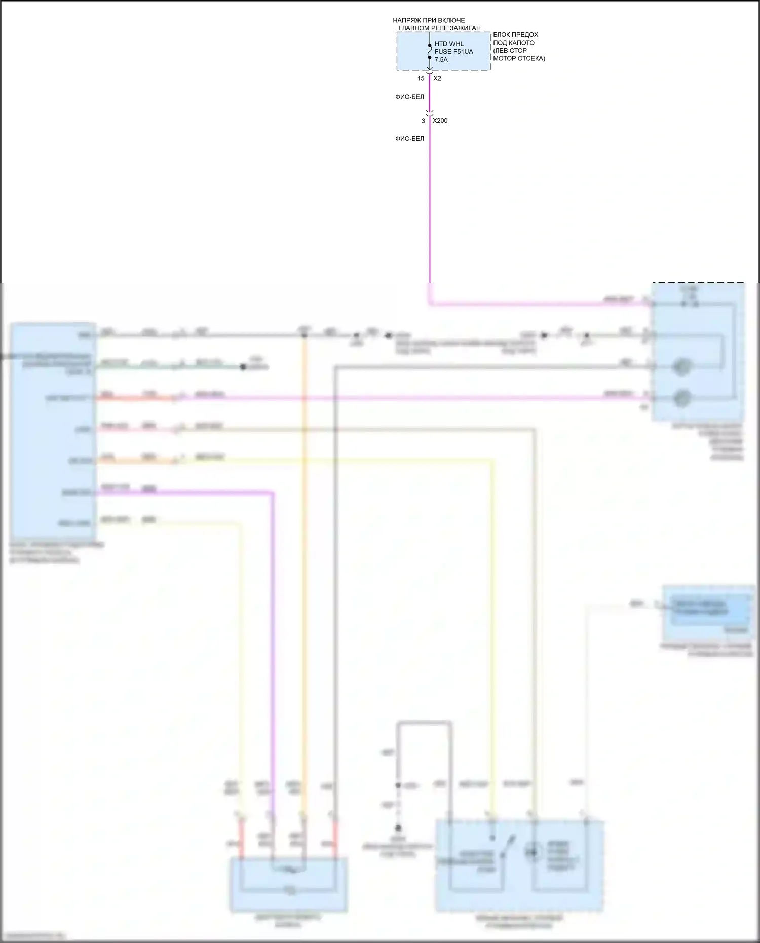 Acadia GMC II рестайлинг (2019-2024): Электросхема рулевого колеса с подогревом 