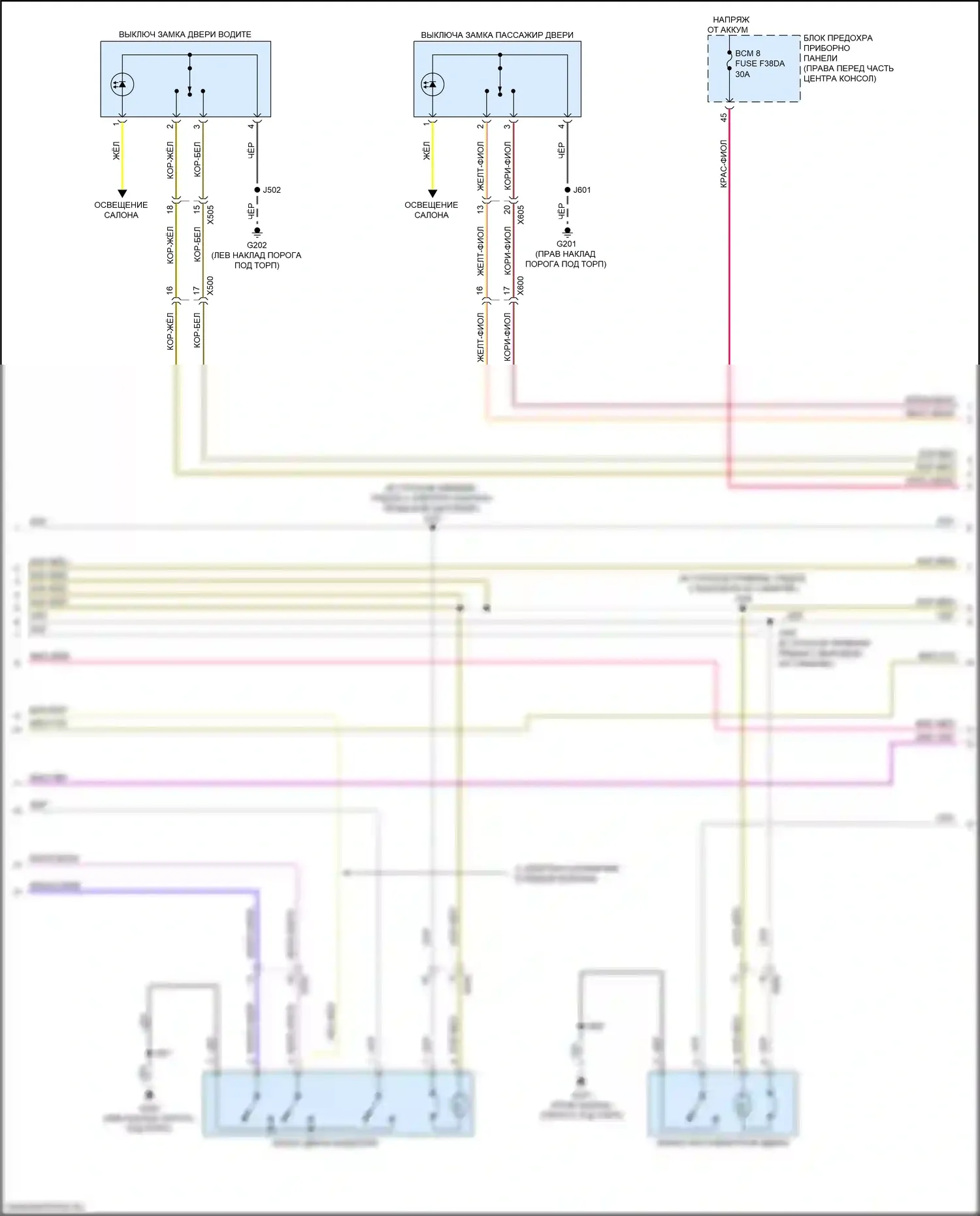 Acadia GMC II рестайлинг (2019-2024): Электросхема защиты от взлома (4 из 5) 