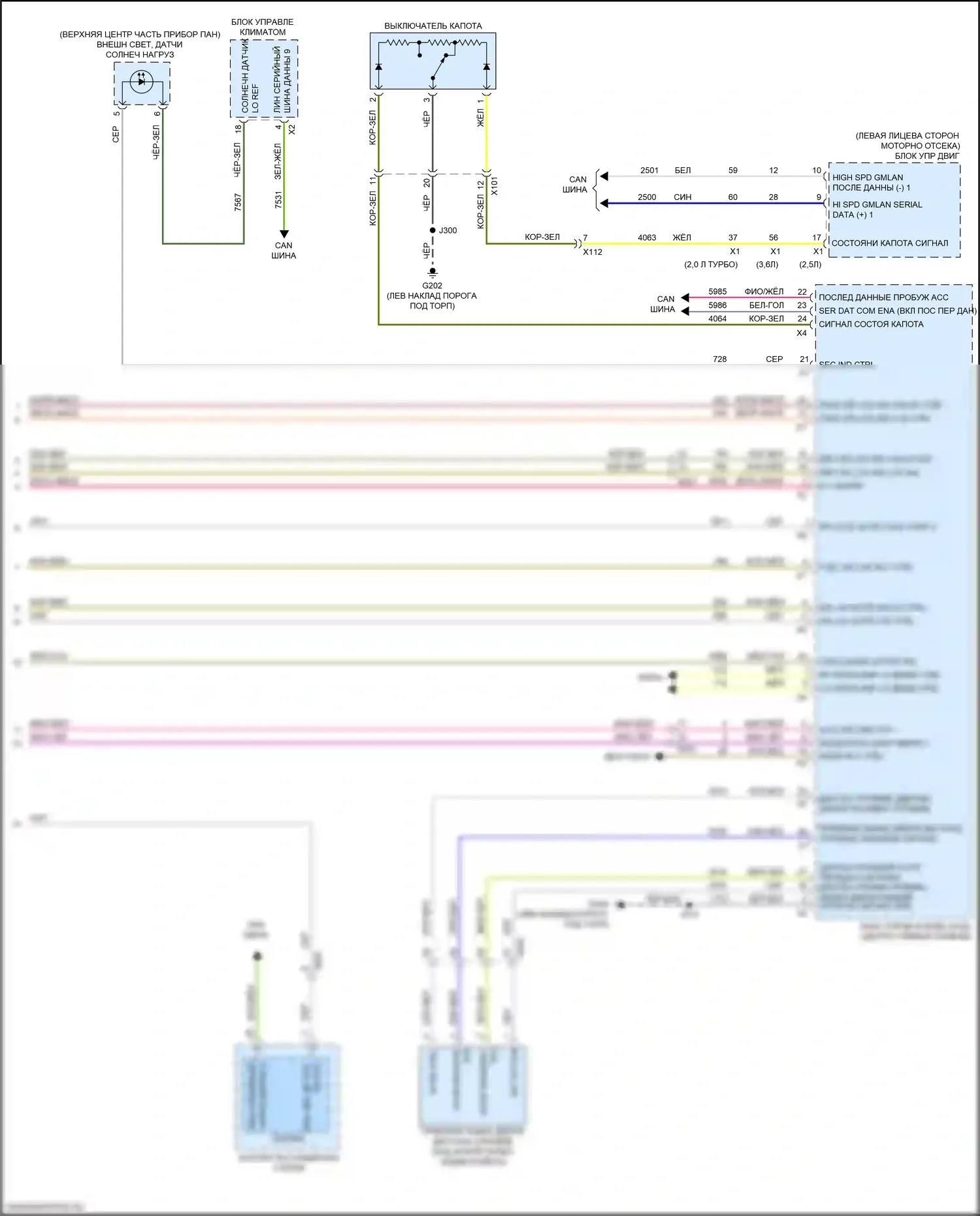 Acadia GMC II рестайлинг (2019-2024): Электросхема защиты от взлома (5 из 5) 