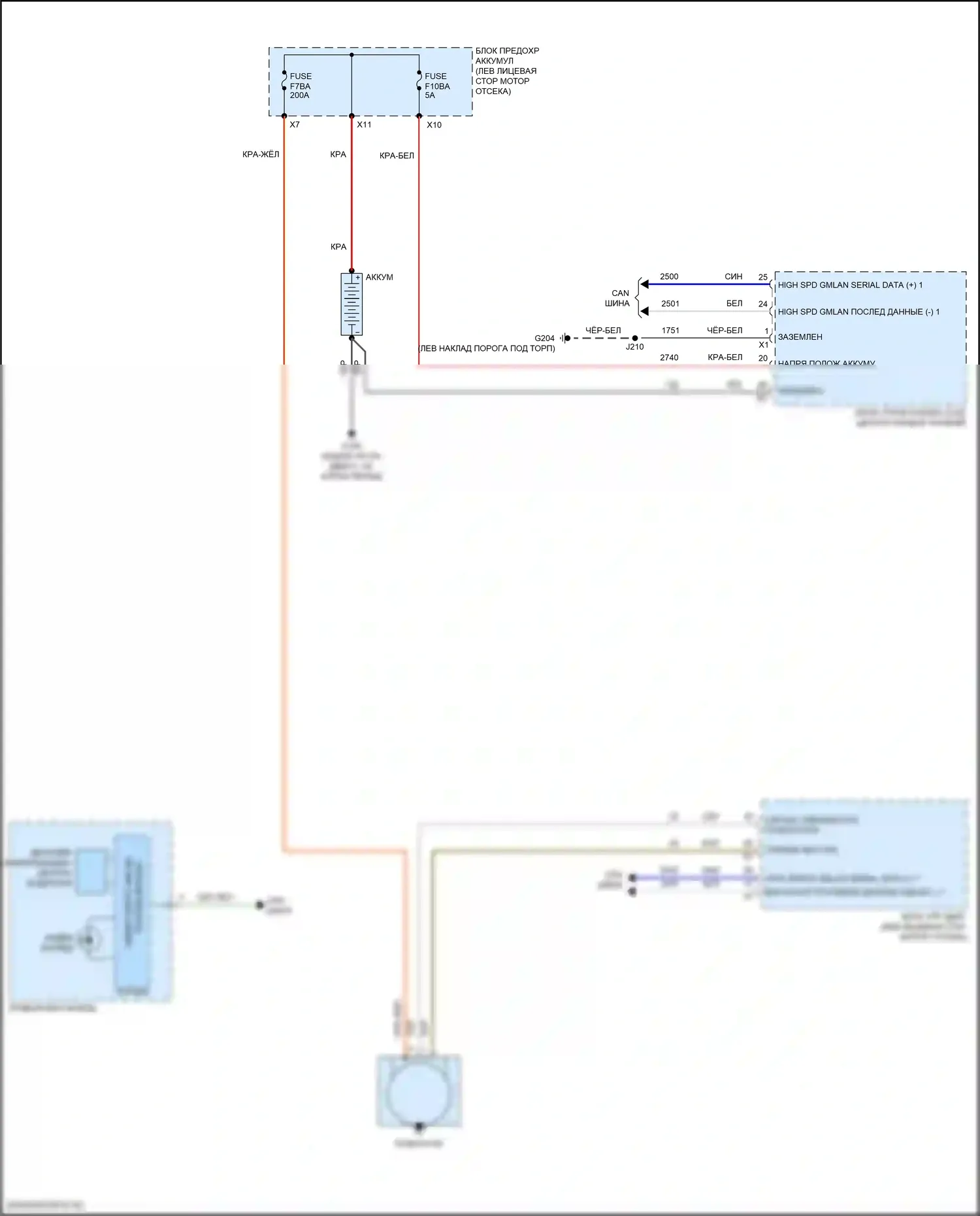 Acadia GMC II рестайлинг (2019-2024): 3,6л vin s, электросхема генератора 