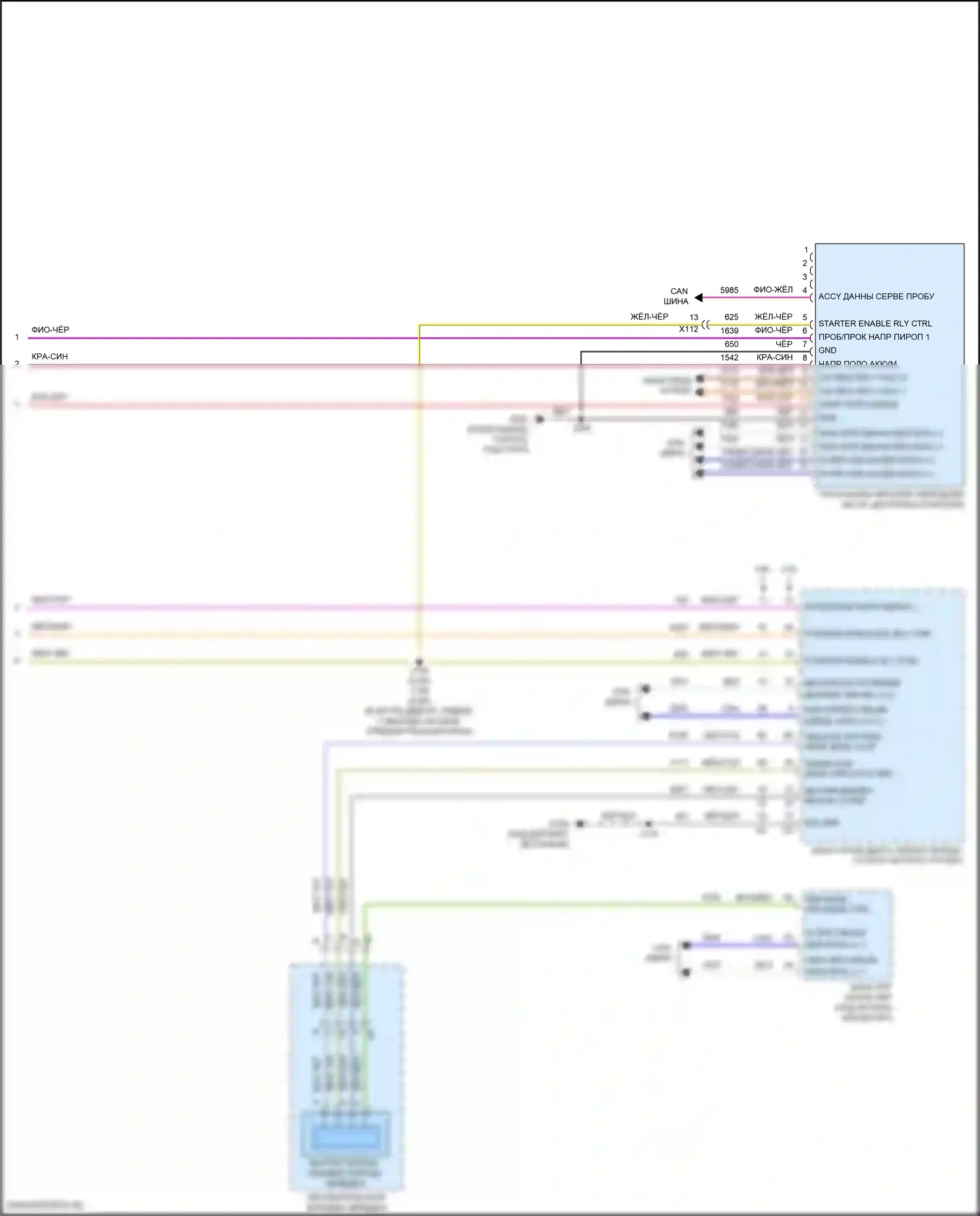 Acadia GMC II рестайлинг (2019-2024): 3,6л vin s, электросхема стартера (2 из 2) 