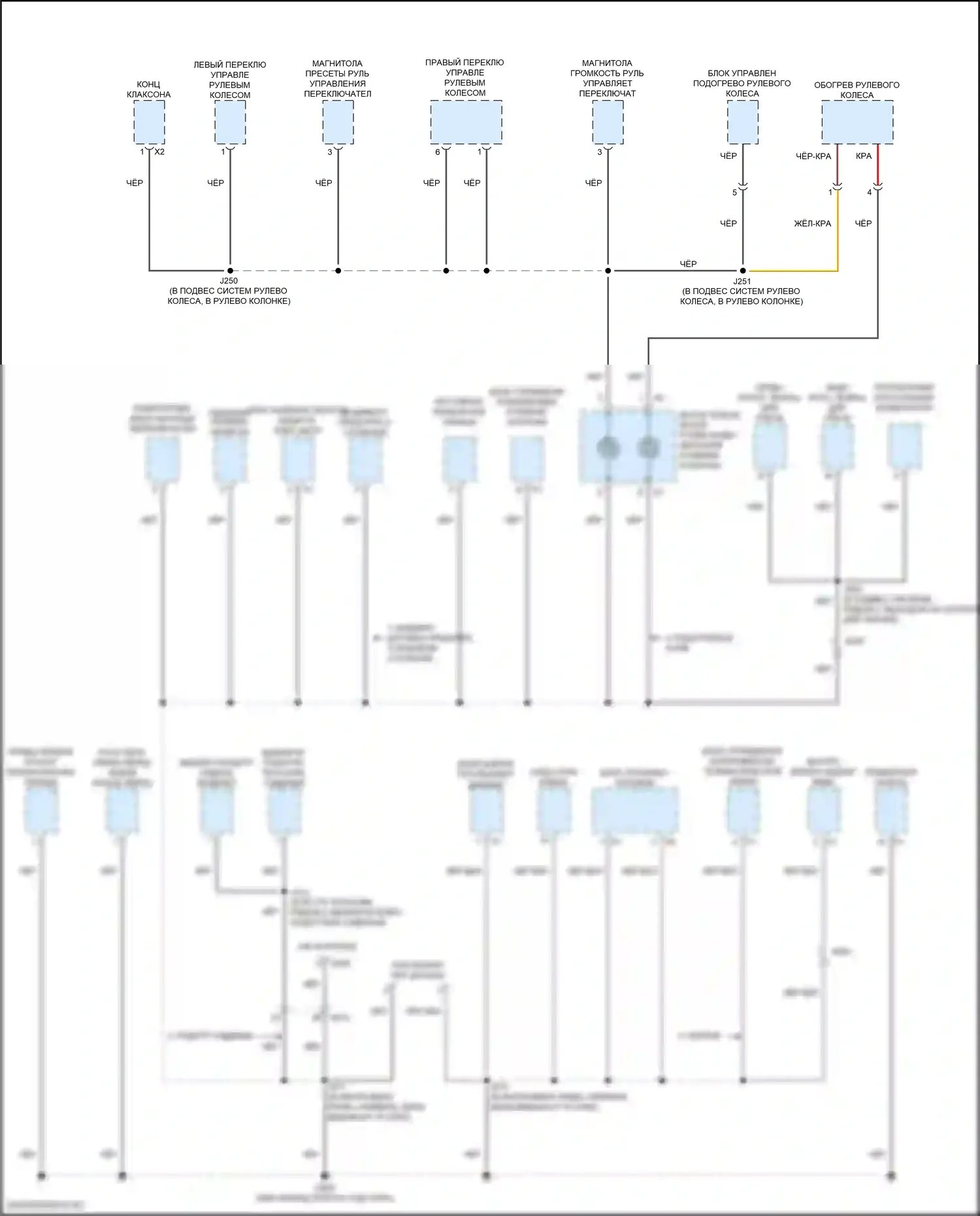 Acadia GMC II рестайлинг (2019-2024): Электросхема разводки массы (6 из 8) 