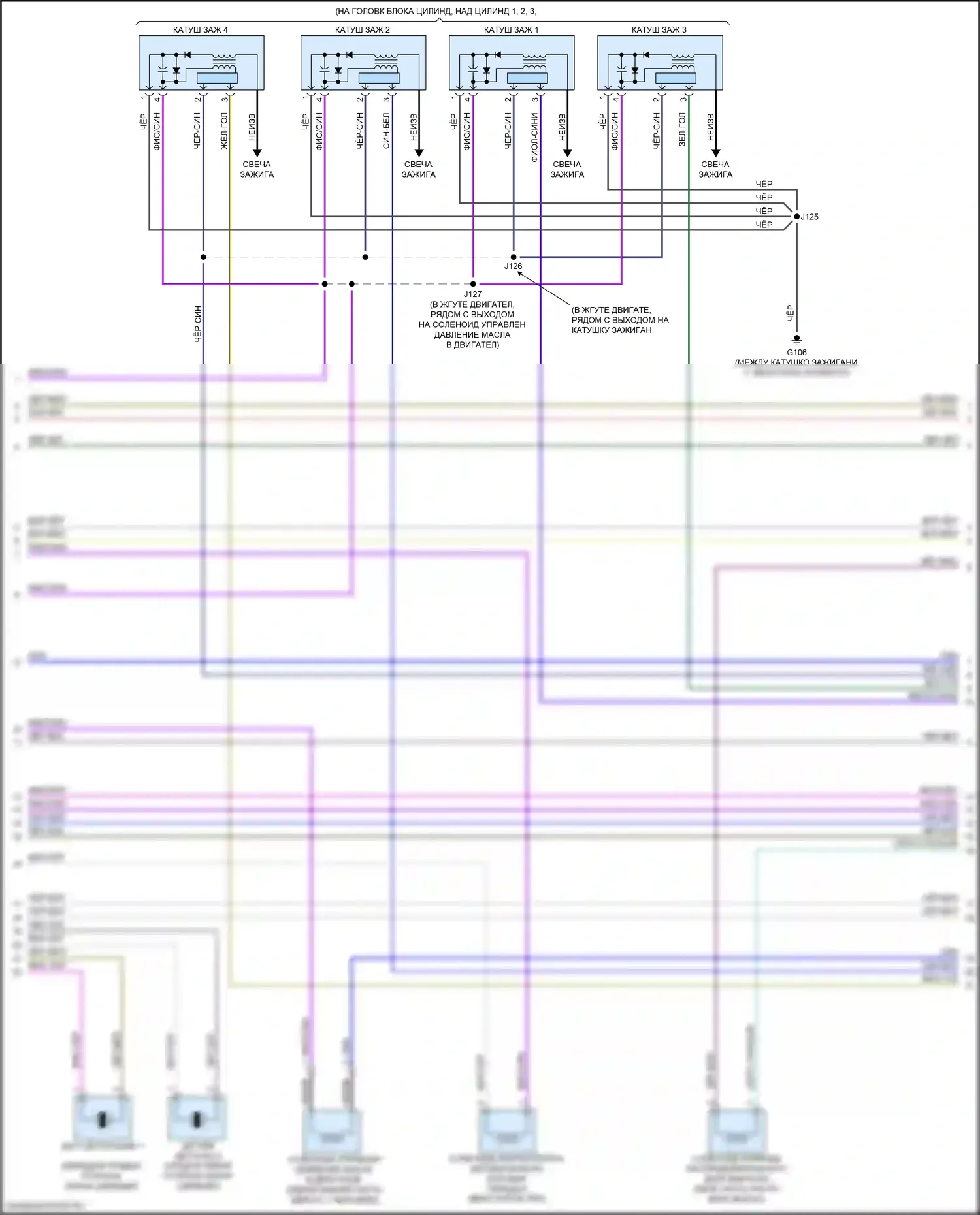 Acadia GMC II (2016-2019): Электросхема двигателя 2.5l vin a (6 из 8) 