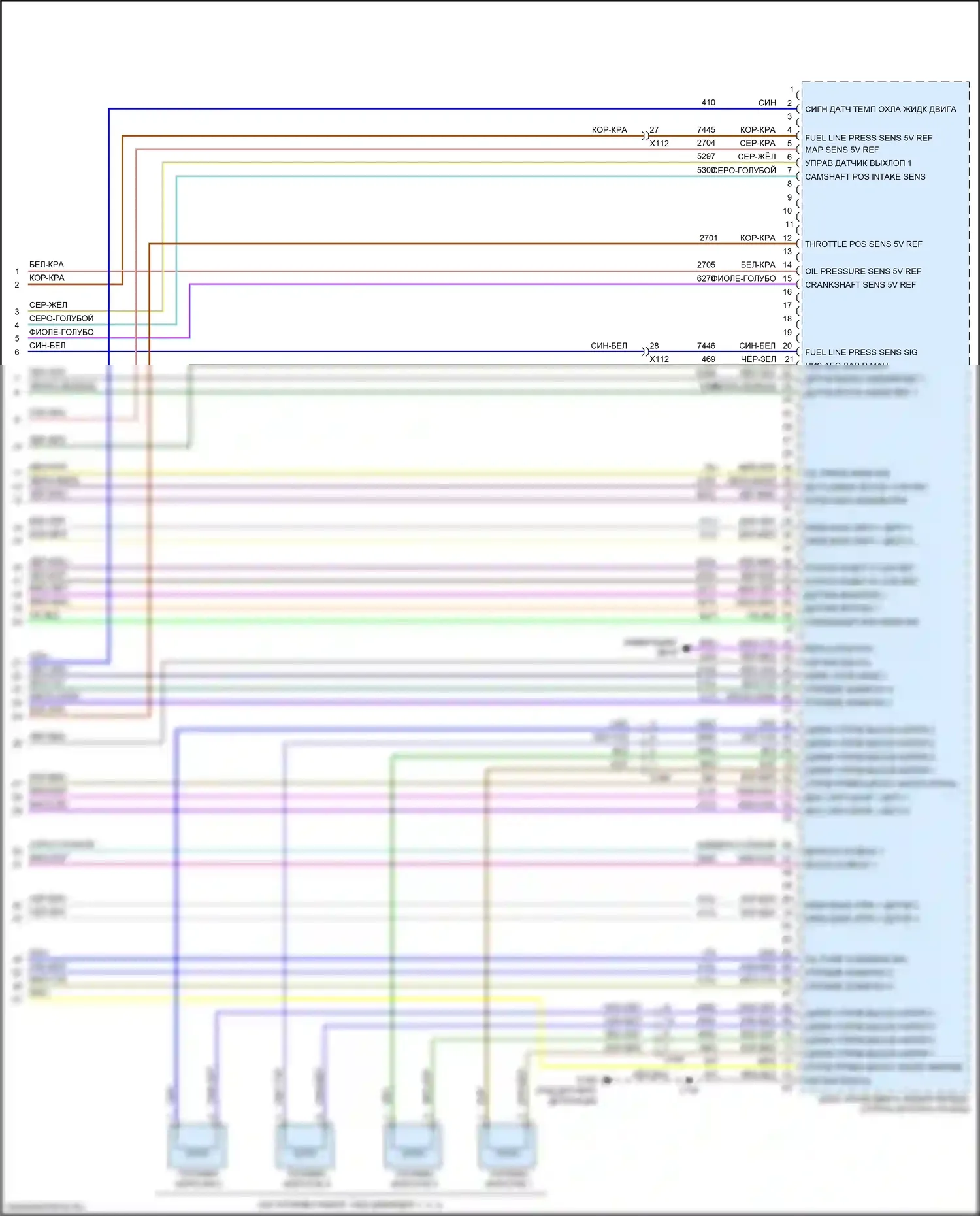 Acadia GMC II (2016-2019): Электросхема двигателя 2.5l vin a (8 из 8) 