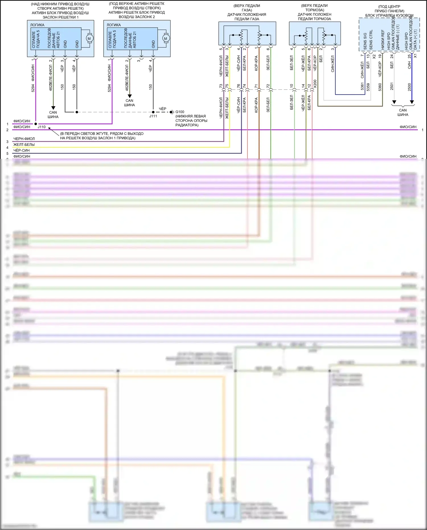 Acadia GMC II (2016-2019): Электросхема двигателя 3.6l vin s (2 из 9) 