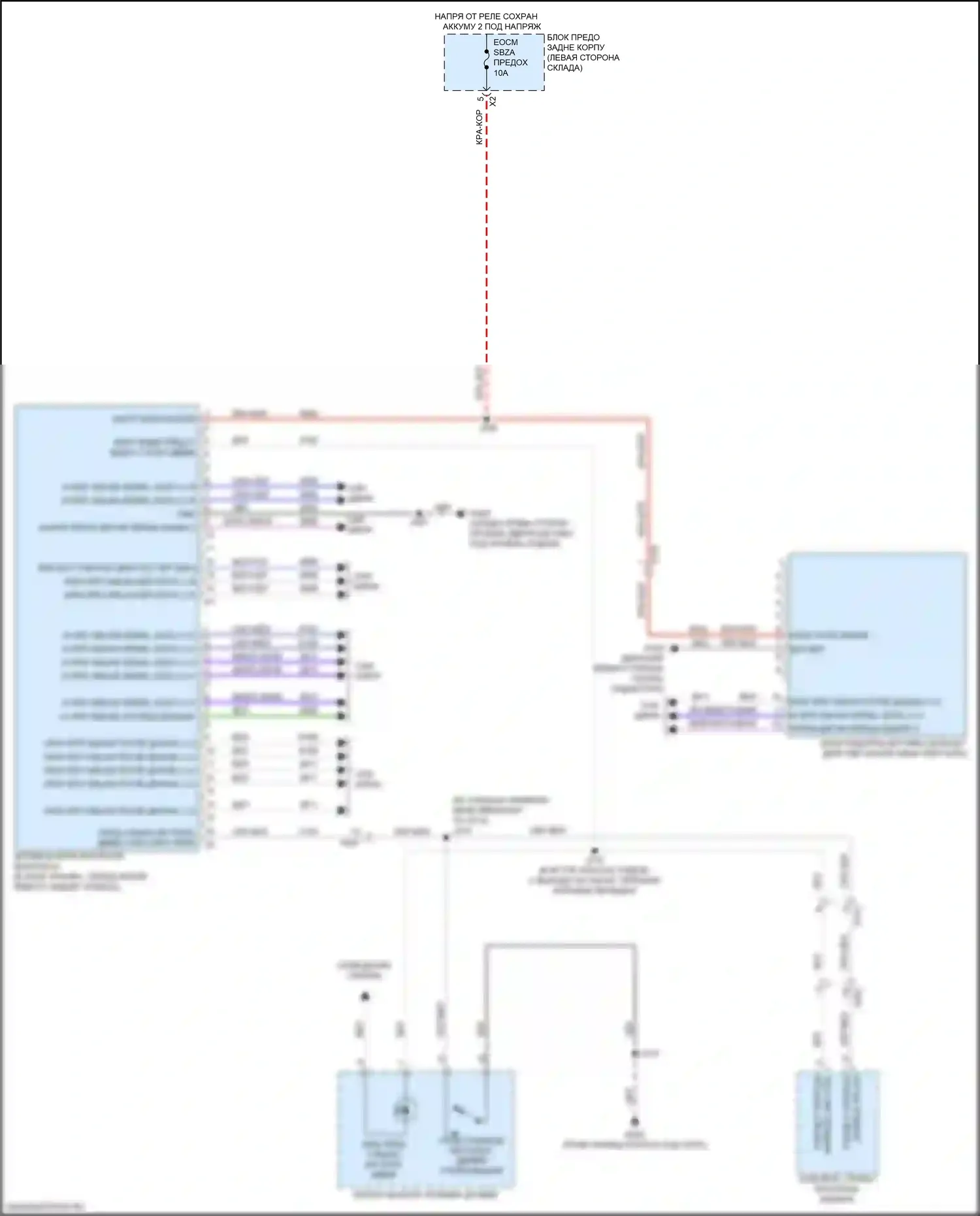 Acadia GMC II (2016-2019): Электросхема предупреждения столкновений 