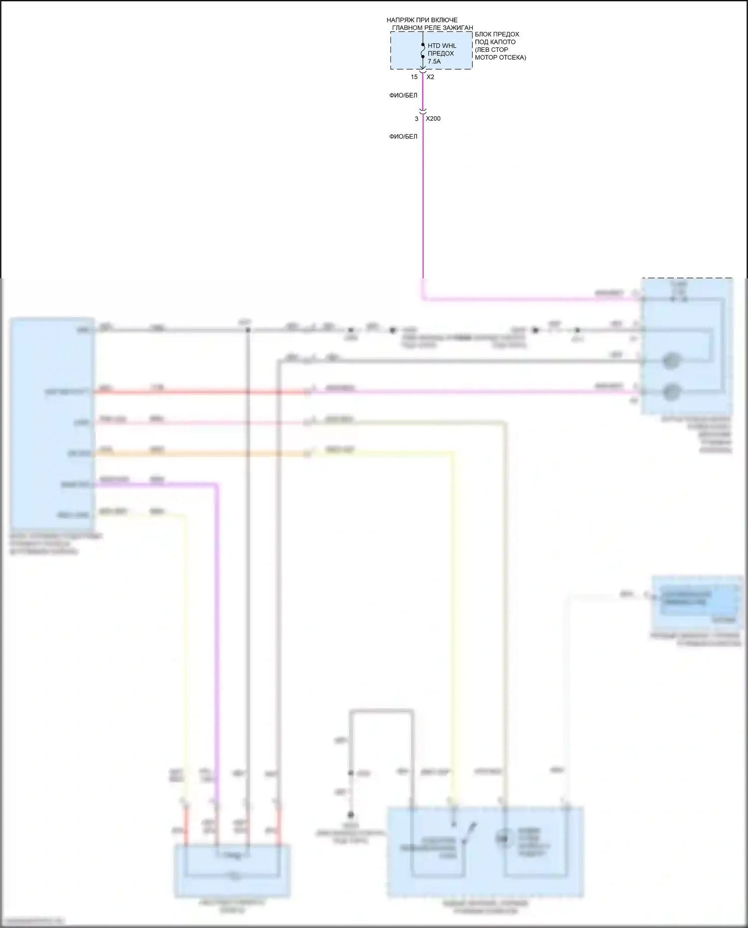 Acadia GMC II (2016-2019): Электросхема рулевого колеса с подогревом 