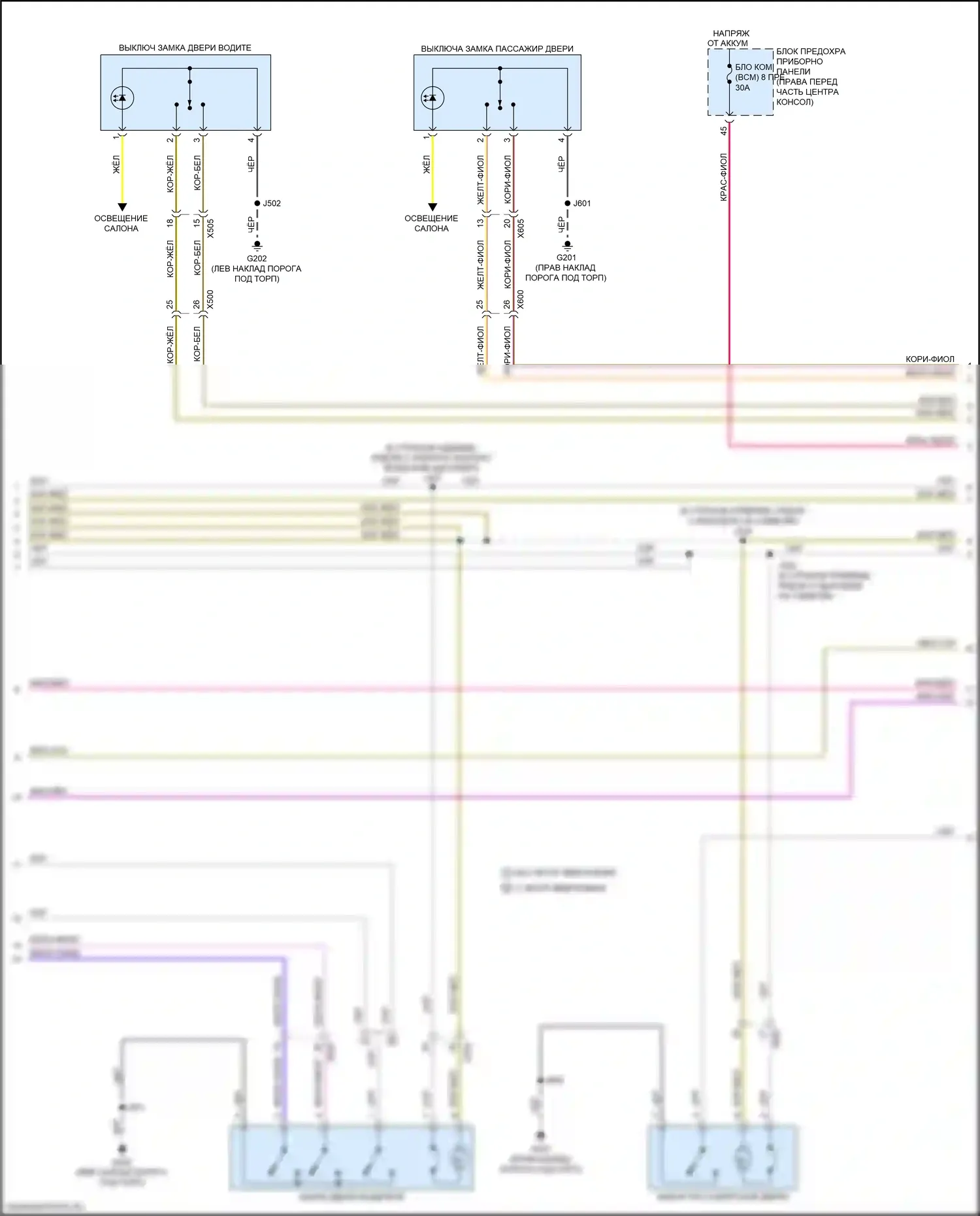 Acadia GMC II (2016-2019): Электросхема защиты от взлома (4 из 5) 