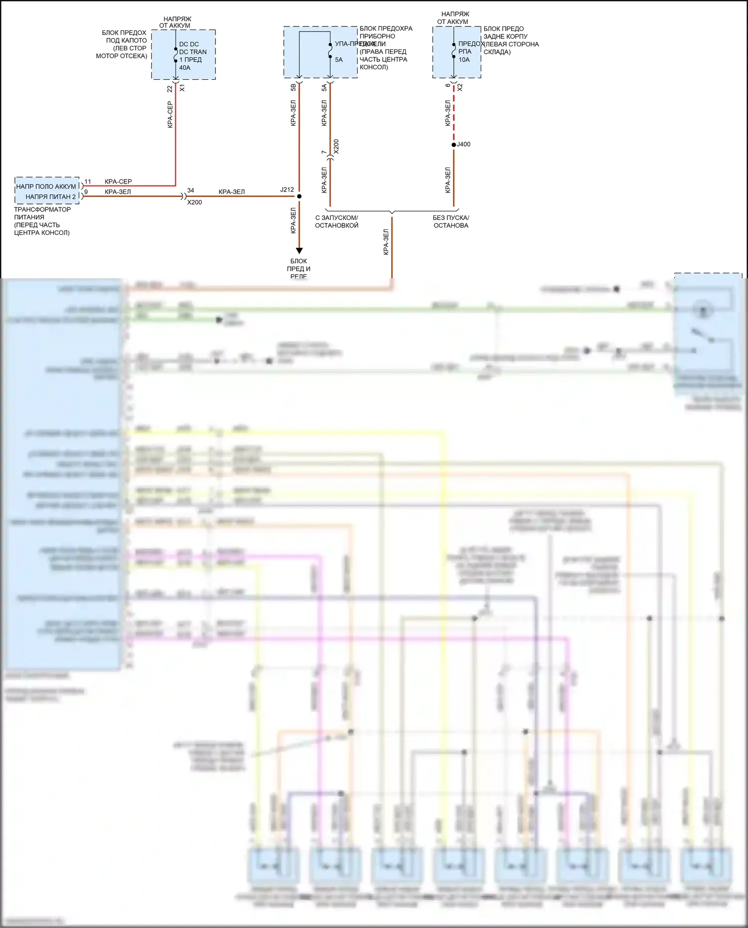 Acadia GMC II (2016-2019): Электросхема парктроника 