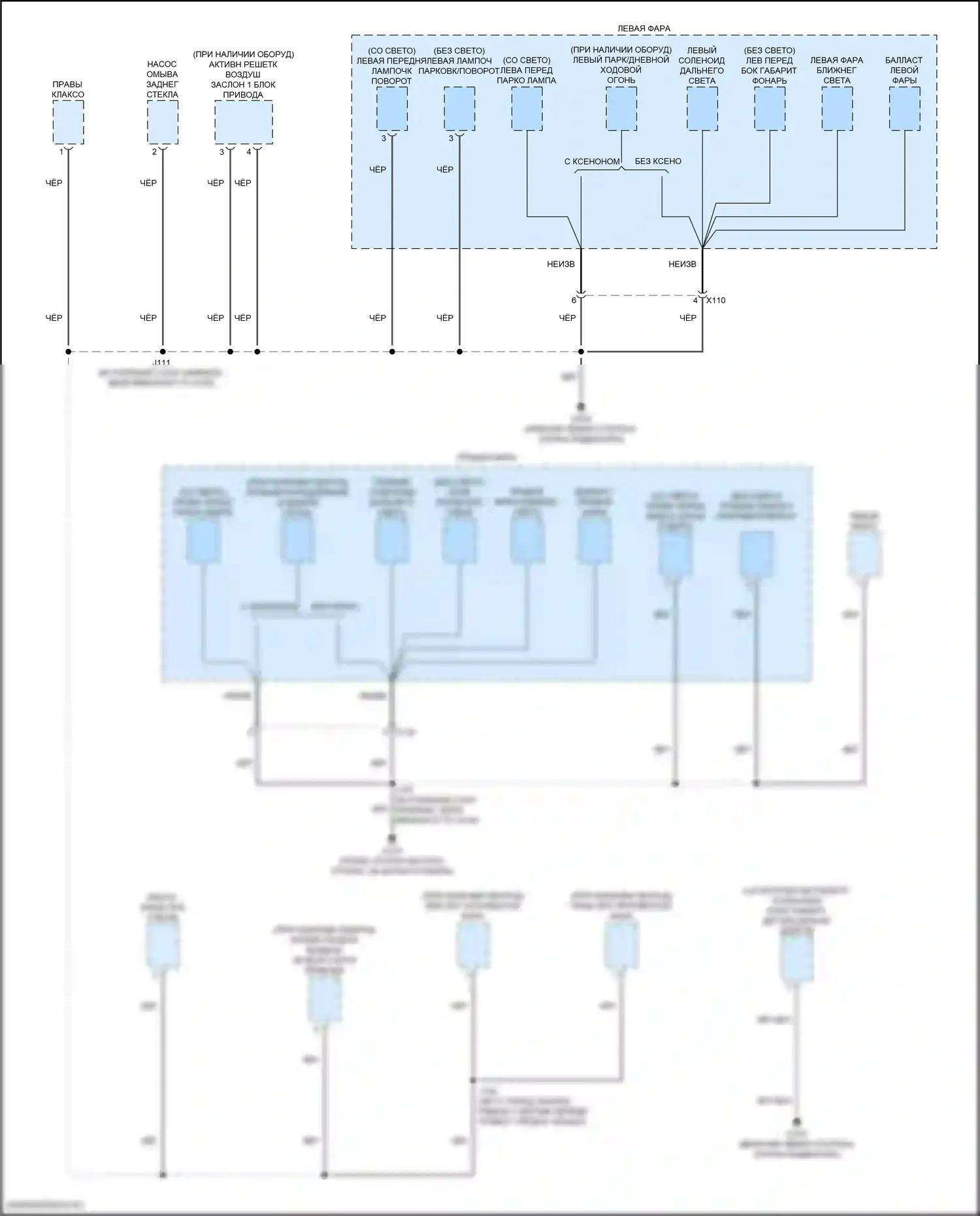 Acadia GMC II (2016-2019): Электросхема разводки массы (1 из 8) 